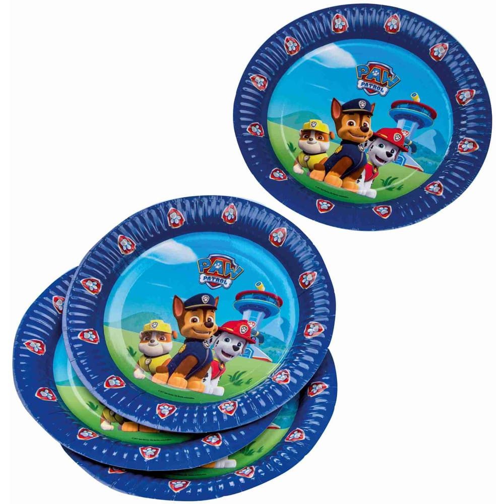 TIB Heyne Aufblasbares Partyzubehör Paw Patrol Teller - blau - Ø ca. 23 cm - 6 Stück