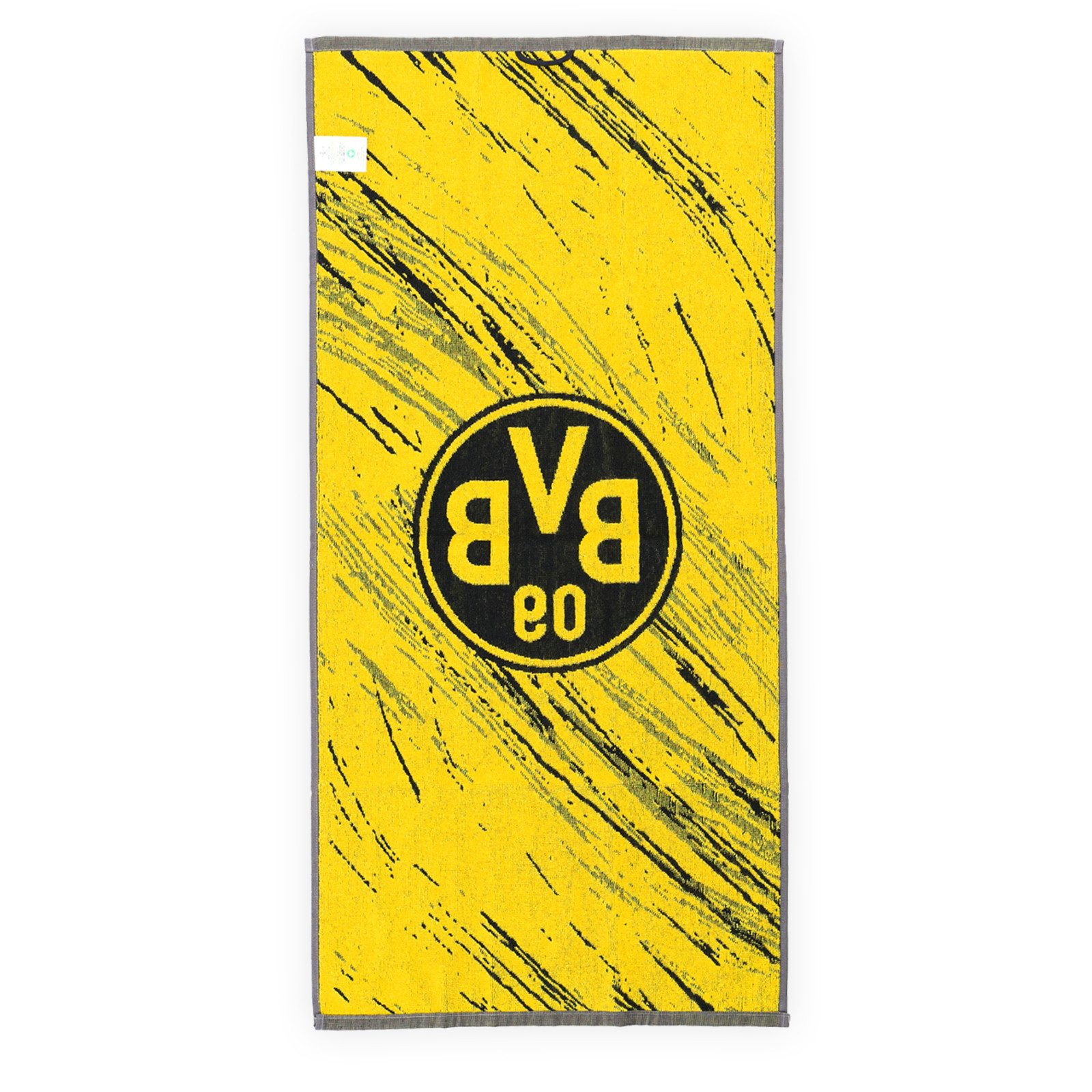 BVB Duschtuch BVB Duschtuch Tricolor 70 x 140cm, Baumwolle (Packung, 1-St), Mit BVB-Emblem