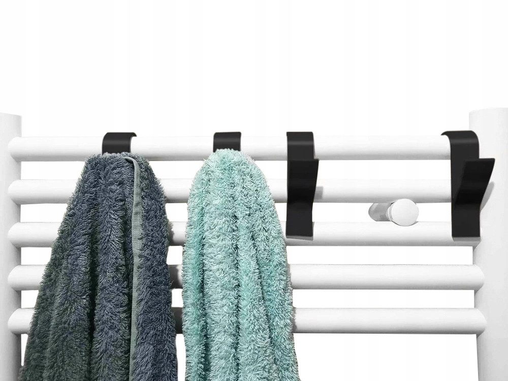 VERK GROUP Handtuchhaken 2x Heizkörper Handtuchhaken Badheizkörper Haken Rundheizkörper, Waschlappen, Badheizkörper, Badezimmer und Gäste-WC, Rippenheizkörper,  – Bild 3 von 4