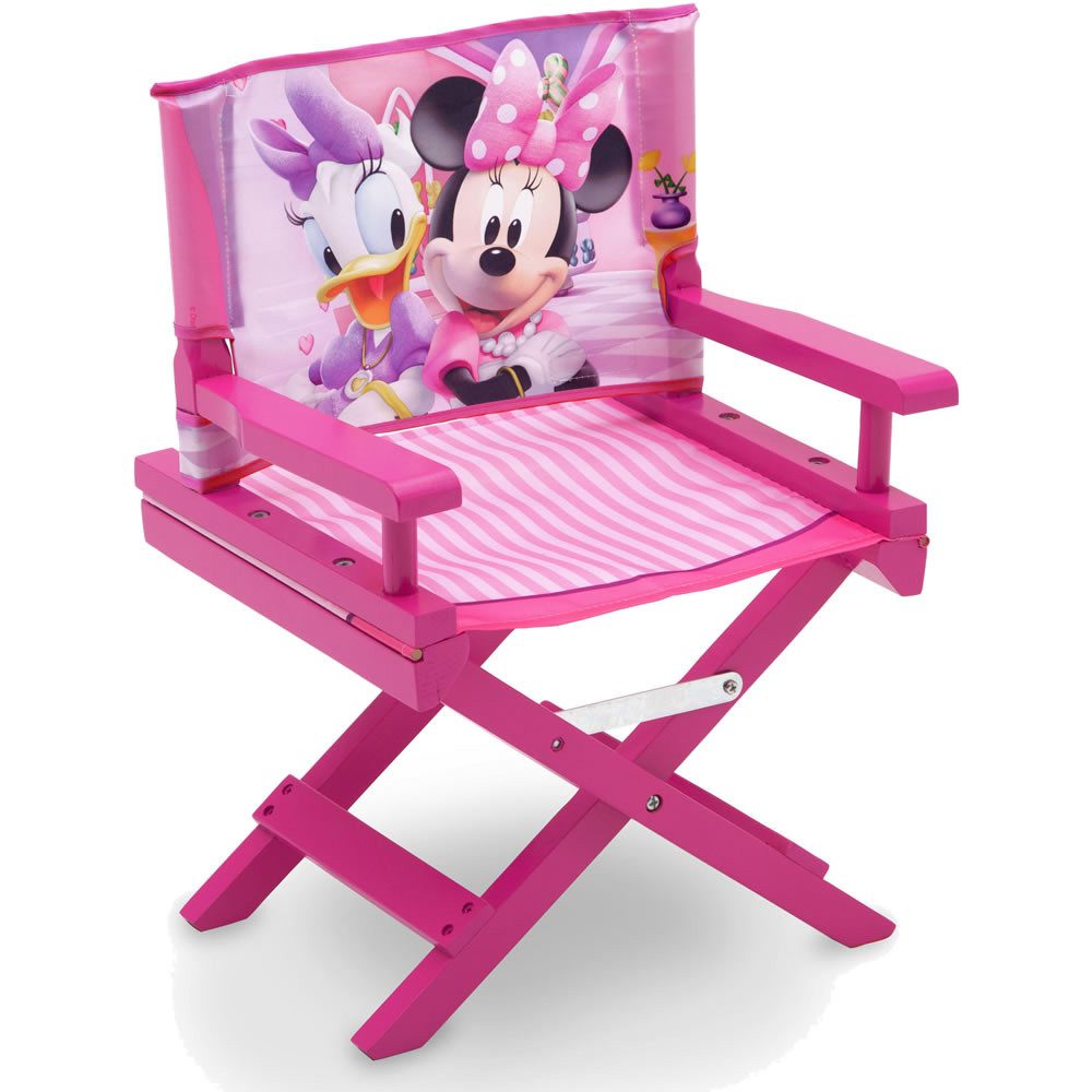 Disney Minnie Mouse Kinderstuhl Kinderstuhl Regiestuhl Holz Pink, aus Holz, Gestell aus Massivholz, mit Massivholz