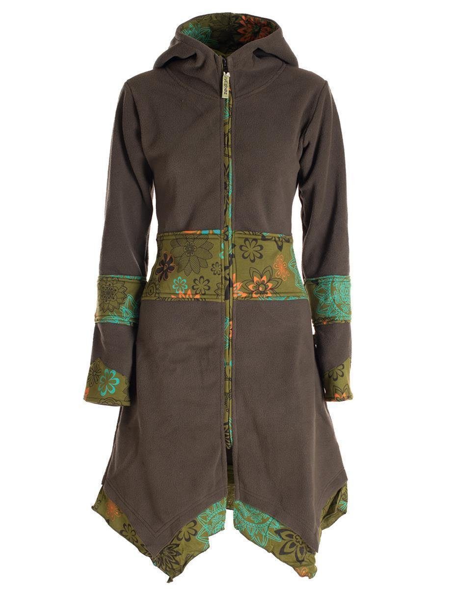 Vishes Kurzmantel Fleece Mantel Fleecemantel Hooded günstig online kaufen