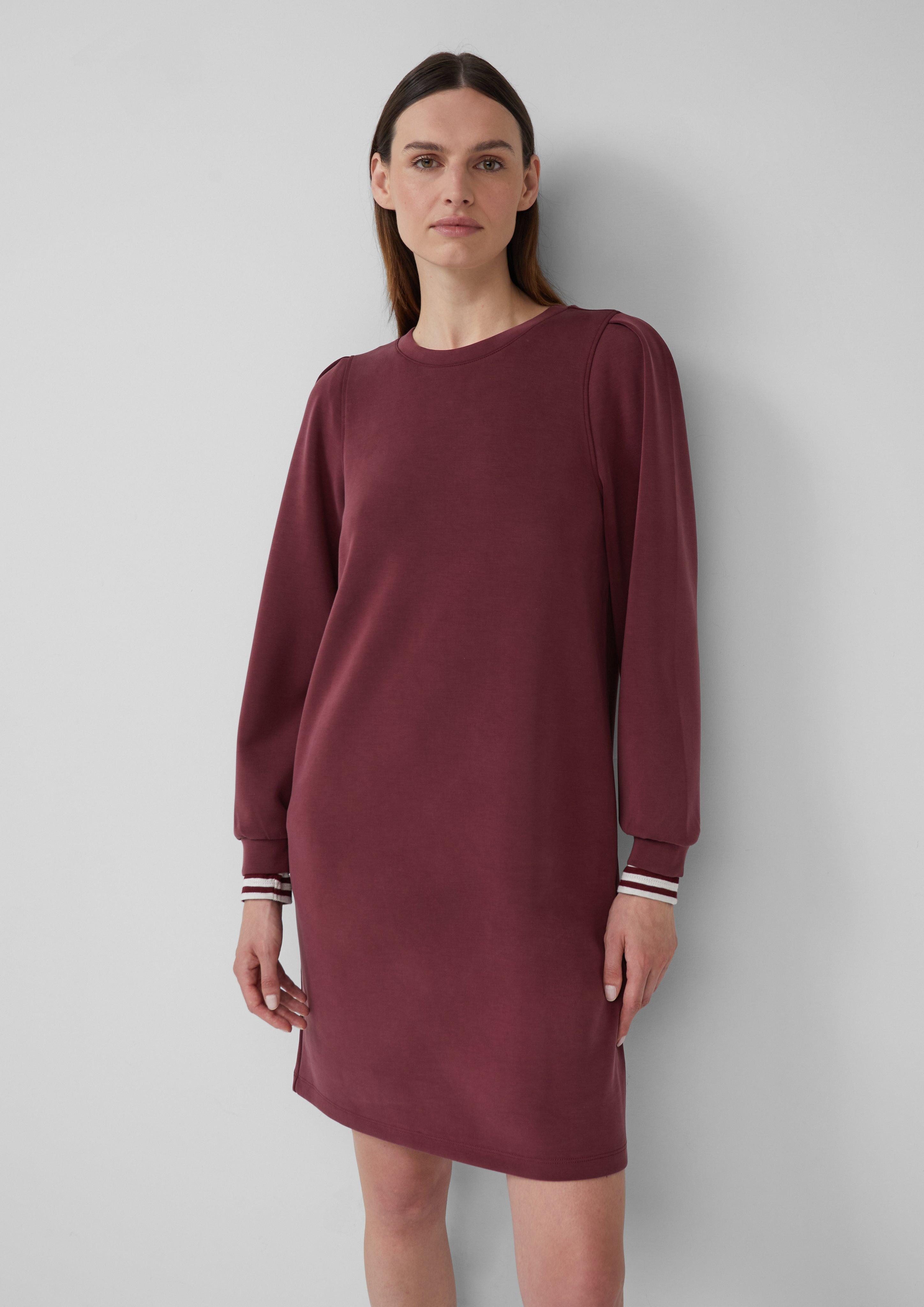 s.Oliver Minikleid Scuba-Kleid mit Faltendetail am günstig online kaufen
