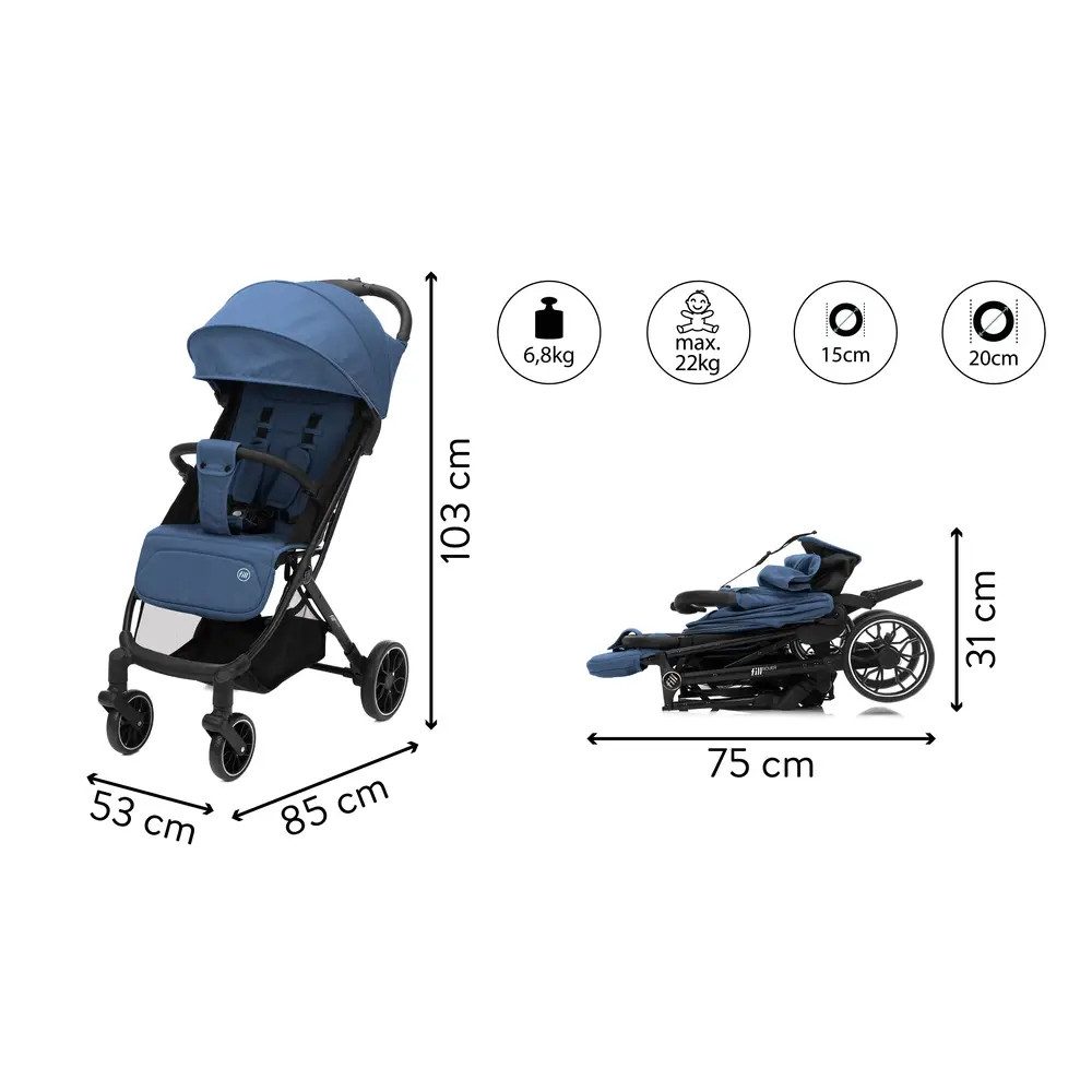 Fillikid Kombi-Kinderwagen Fill Rover denim