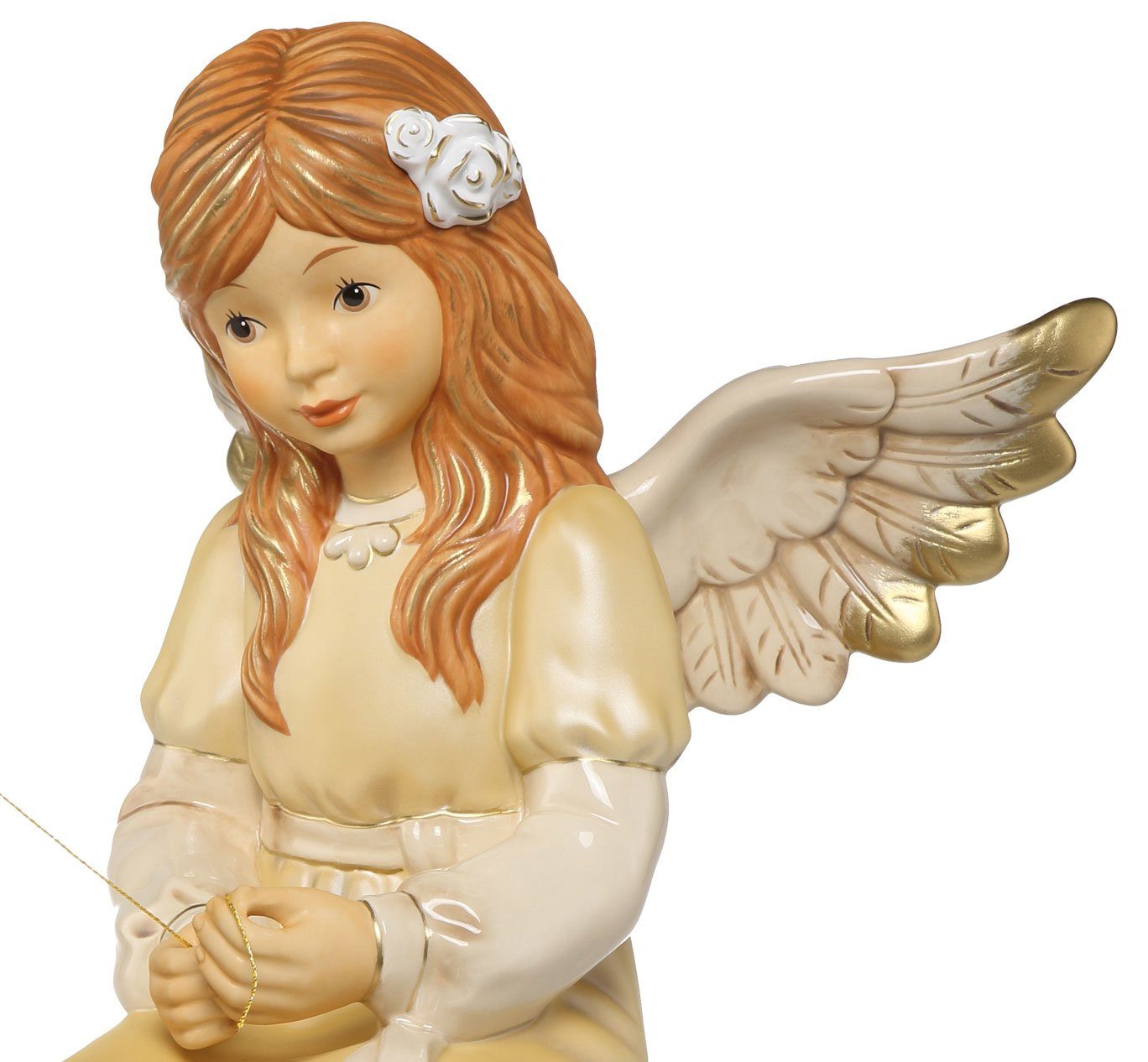 Goebel Engelfigur Märchenhaftes Engel Himmelsbote Spinnrad