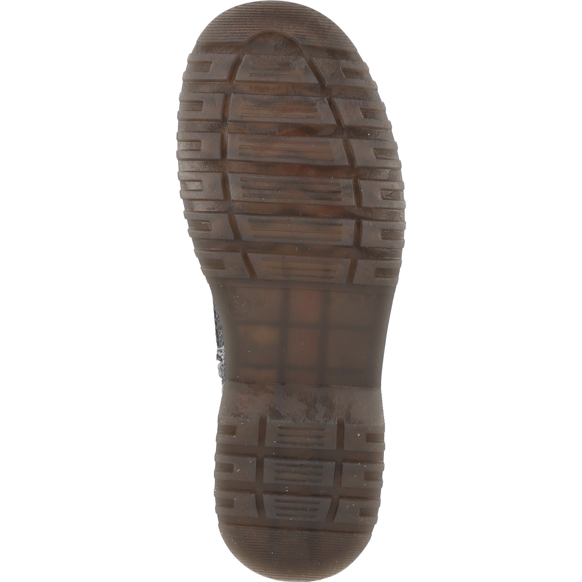 Indigo Mädchen Schuhe Boots Schnürstiefel 452-192 gefüttert Metal Winter Pewter/Gun Tex Reißverschluss Glitzer