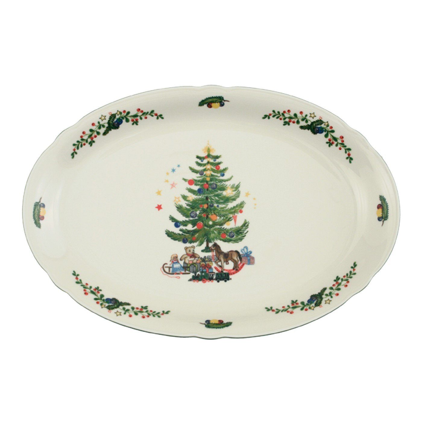 Seltmann Weiden Servierplatte Platte oval 35 cm - Marieluise Weihnachten - 2 Stück