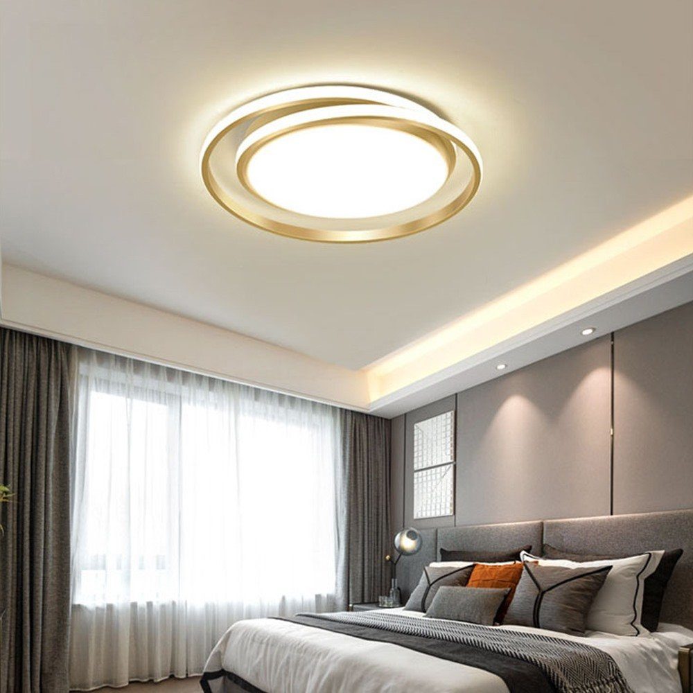 Wohnzimmer, Fernbedienung Deckenleuchte LED Daskoo LED Deckenlampe Rund Warmweiß/Neutralweiß/Kaltweiß, Deckenleuchten fest LED mit 46W Dimmbar integriert,