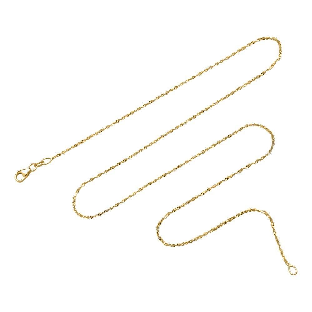 Unique Goldkette Zarte Singapurkette aus 375er Gold GC0013
