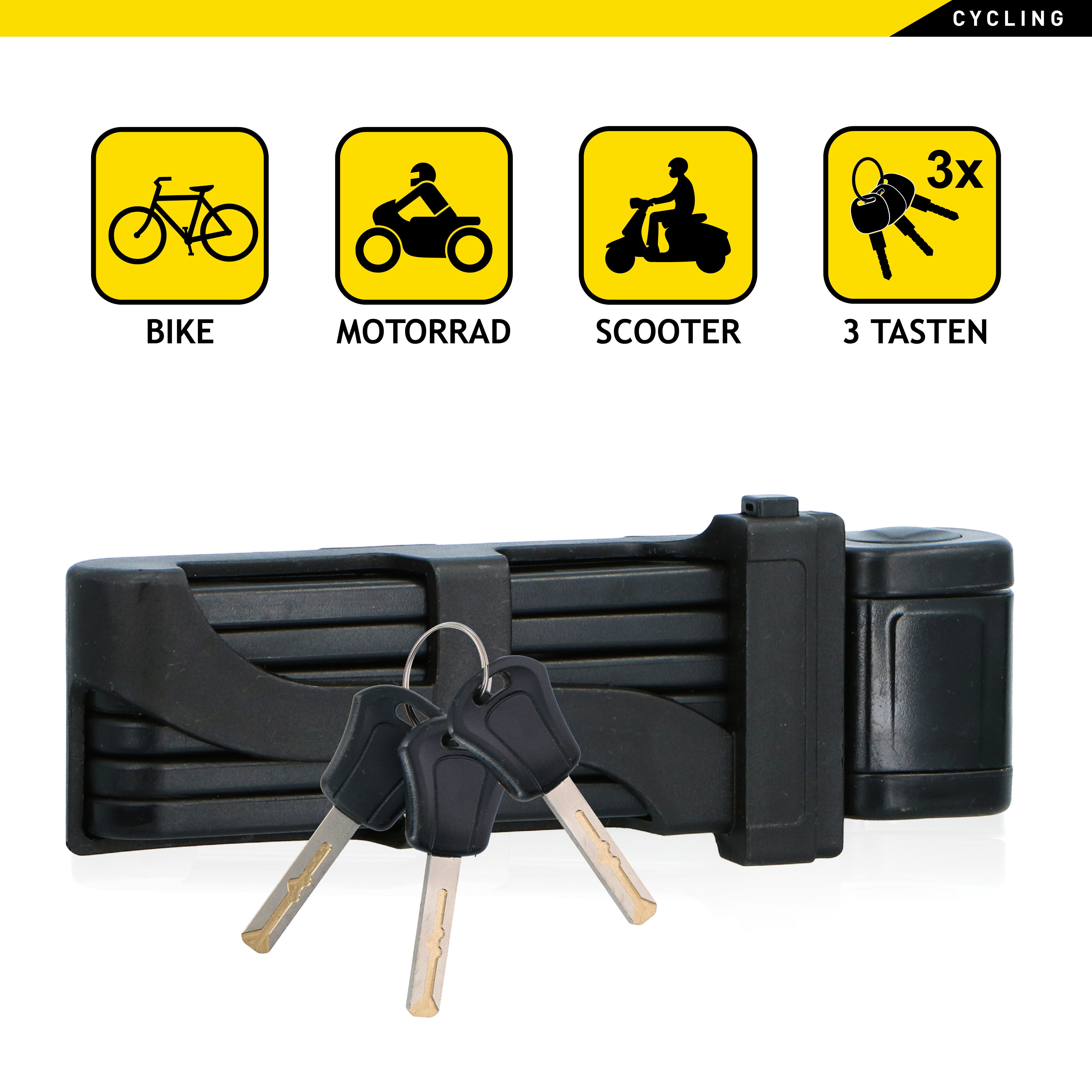 Dunlop Kabelschloss Dunlop Fahrradschloss mit 3 Schlüsseln