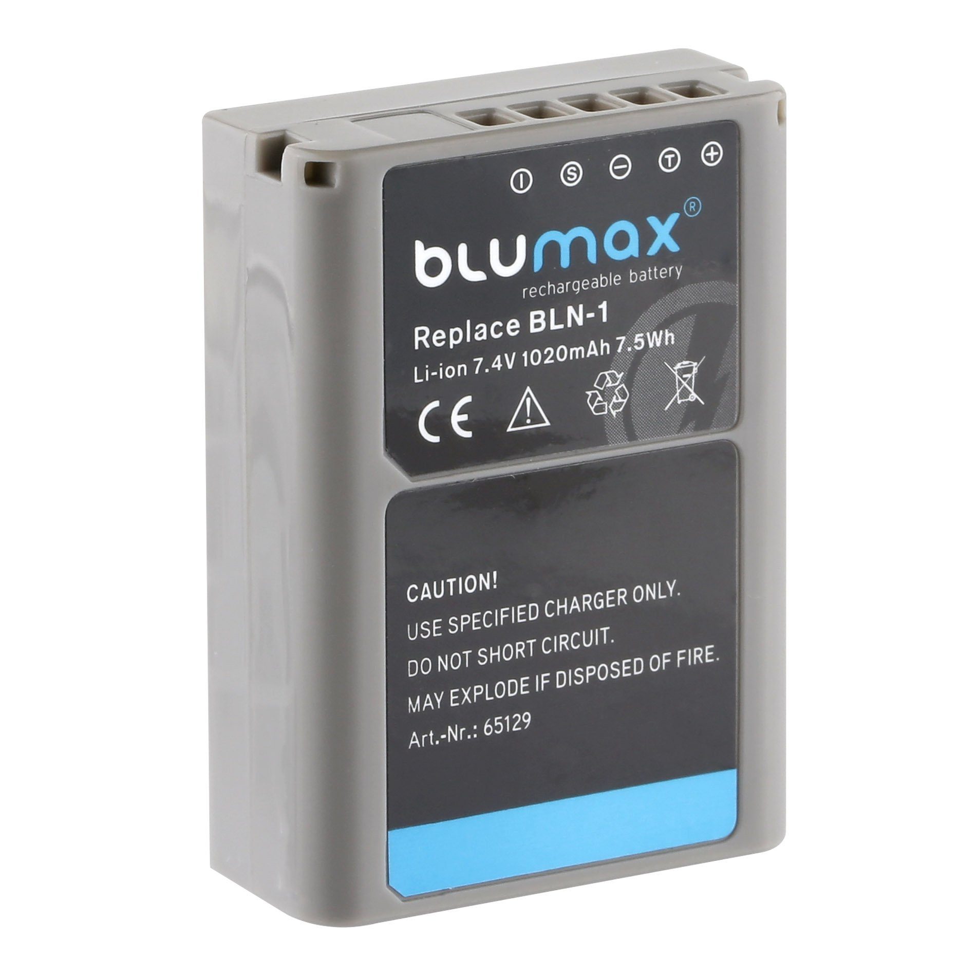 (7,2V) Kamera-Akku 1020 Blumax Olympus Akku mAh passend BLN-1 für