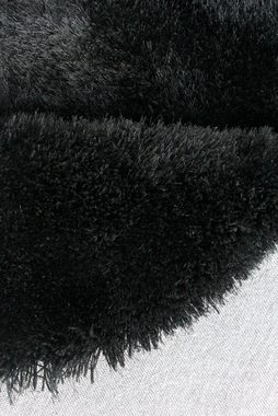 Hochflor-Teppich Lagos, Leonique, rund, Höhe: 45 mm, Mikrofaser, extra flauschig, einfarbig, fußbodenheizungsgeeignet