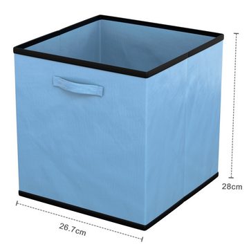 Intirilife Aufbewahrungsbox (6 St), Faltbare Aufbewahrungsbox ohne Deckel - Blau