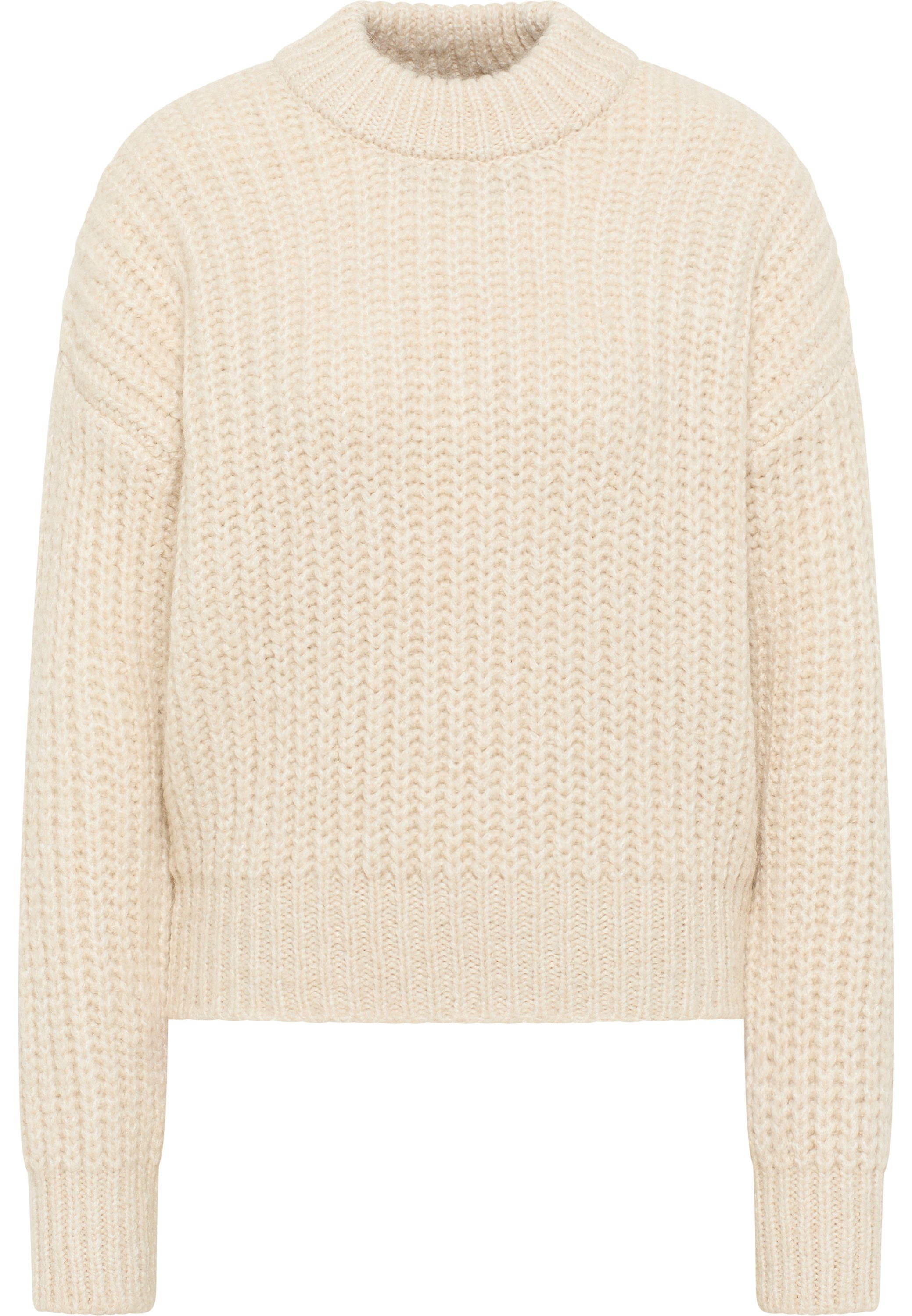 MUSTANG Sweater Mustang Strickpullover offwhite