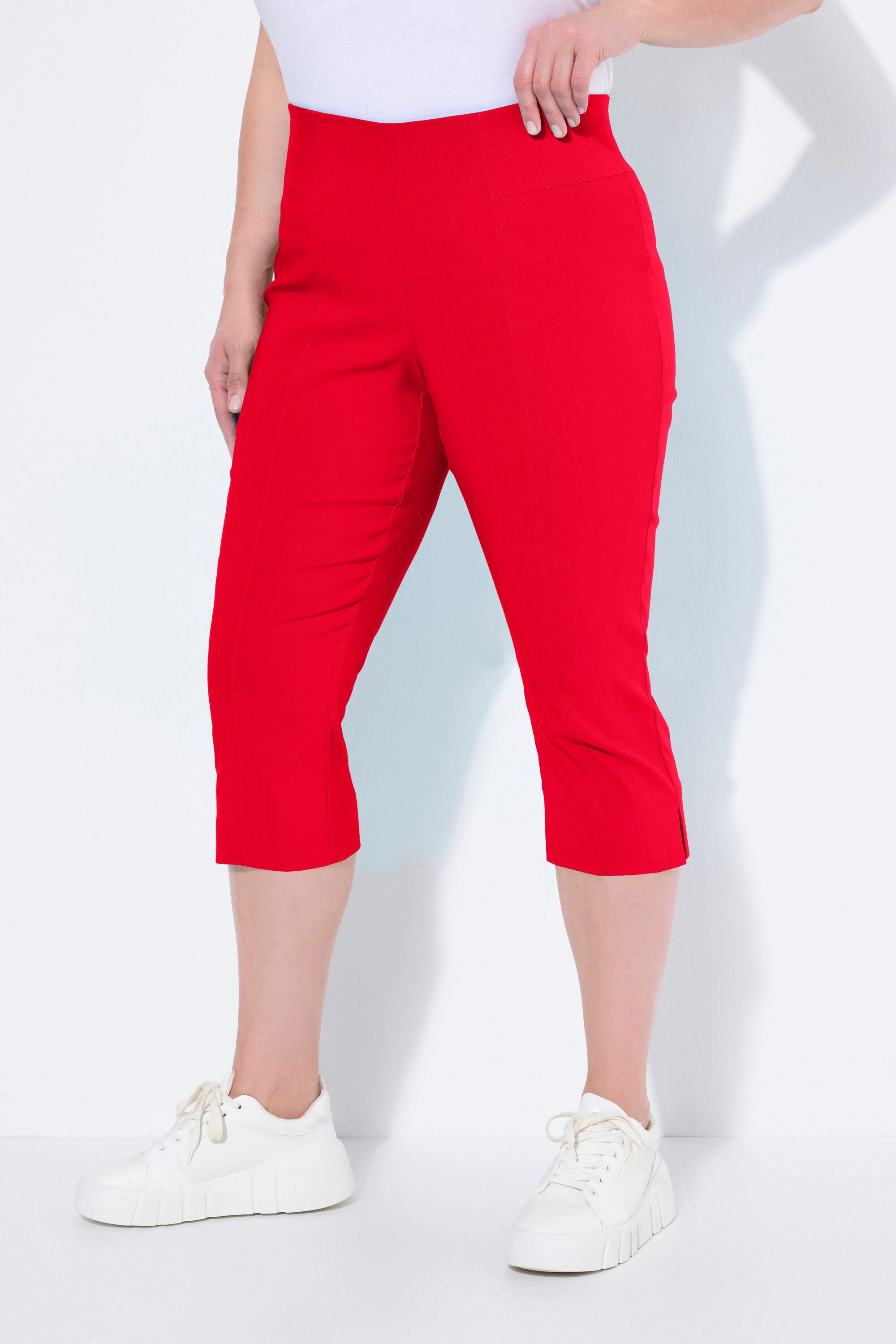 Ulla Popken Funktionshose Bengalin-Capri hochelastisch knitterarm günstig online kaufen