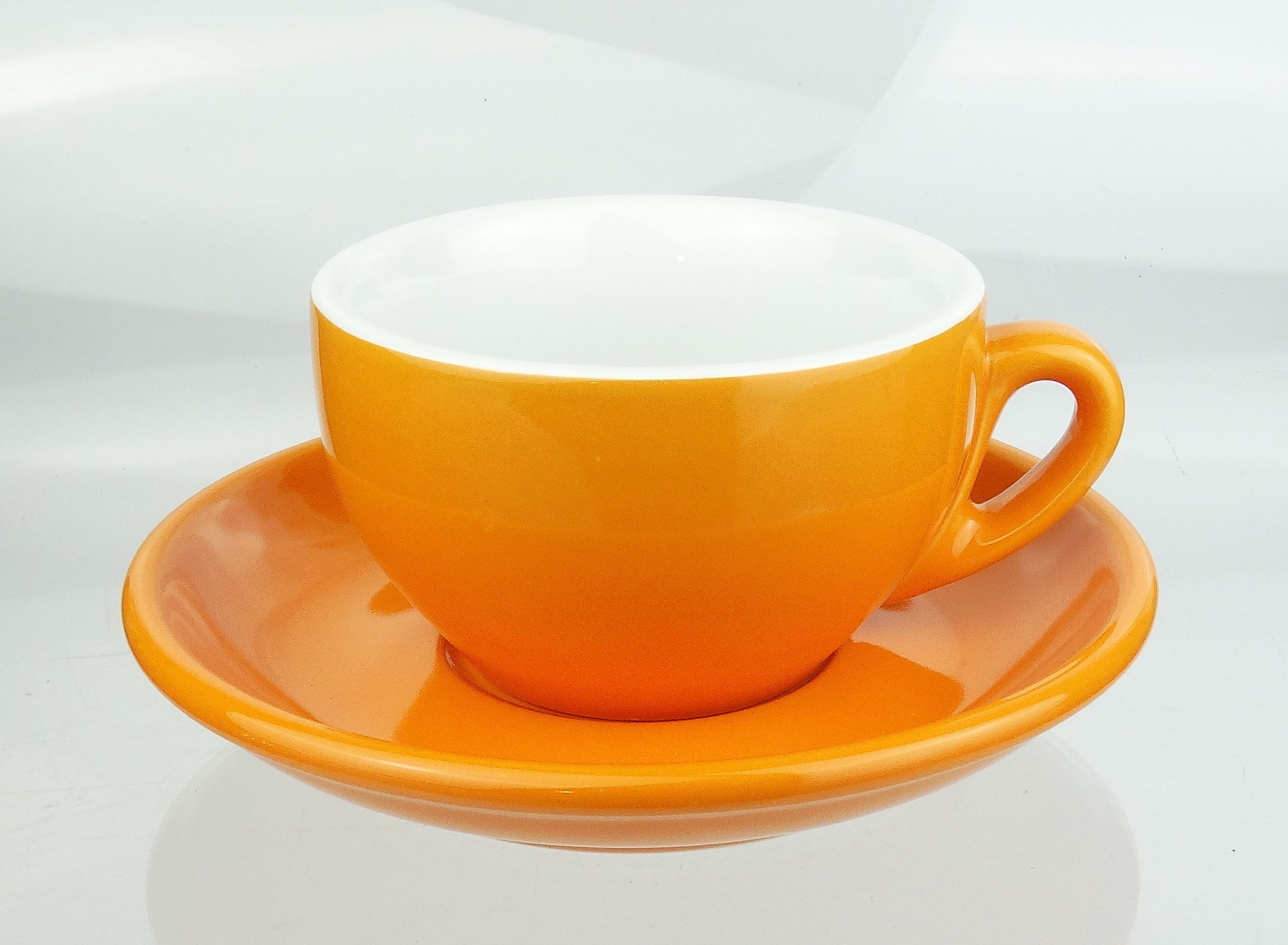 Nuova Point Cappuccinotasse dickwandig, orange, max 200 ml, 2-tlg., Porzellan