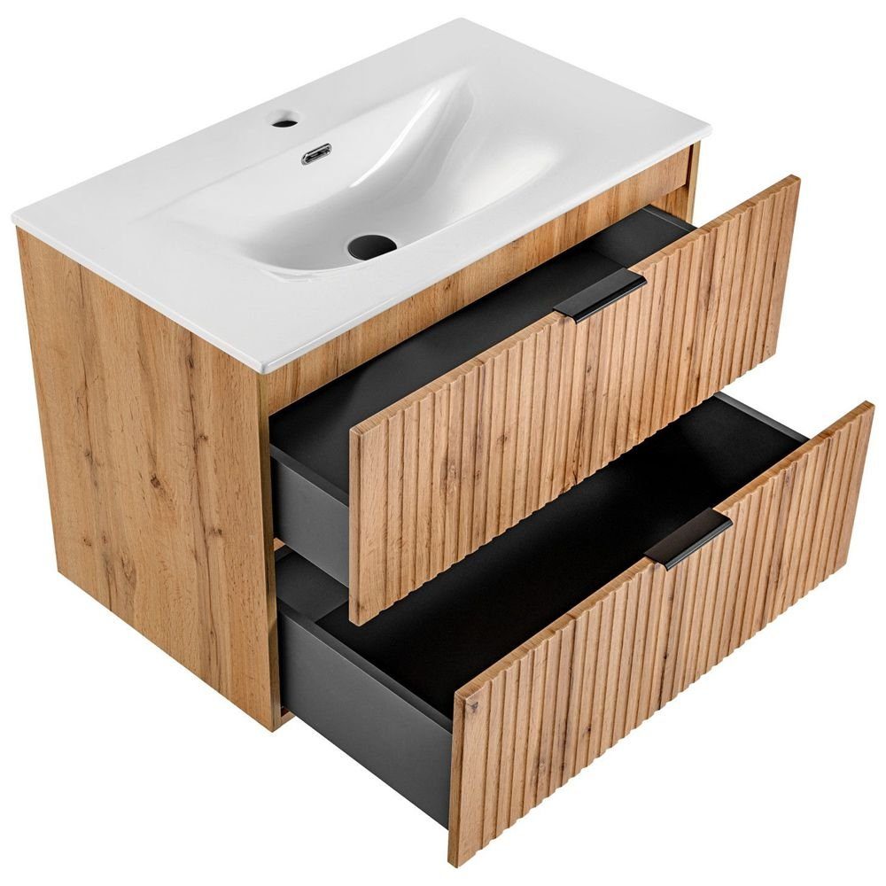 Lomadox Badmöbel-Set ADELAIDE-56, (Spar-Set, 2-St), Wotaneiche günstig online kaufen