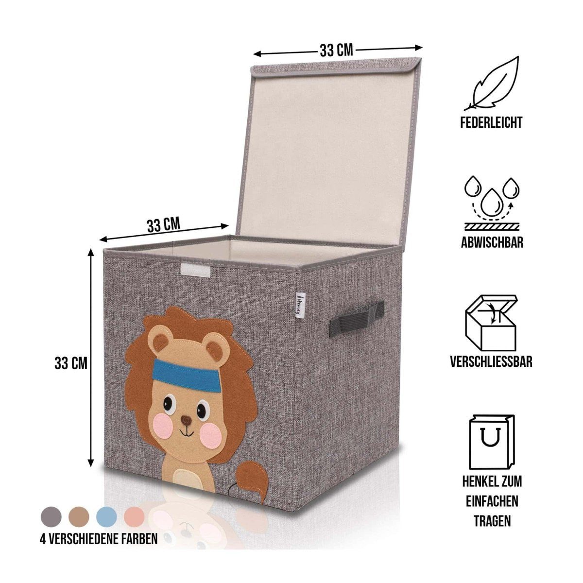 Lifeney Faltbox Aufbewahrungsbox mit Deckel Löwe günstig online kaufen