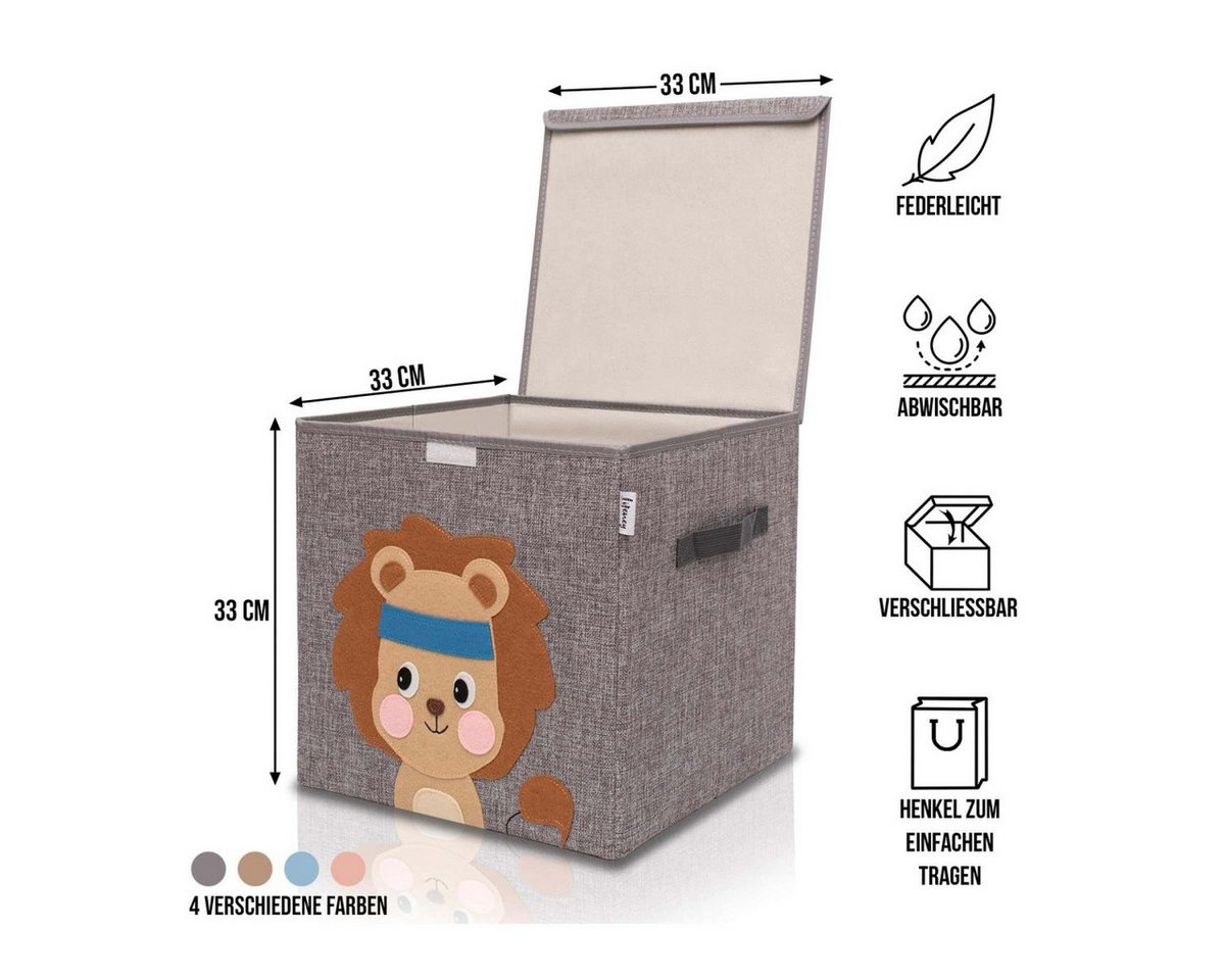 Thumbnail - Lifeney Faltbox Aufbewahrungsbox mit Deckel Löwe