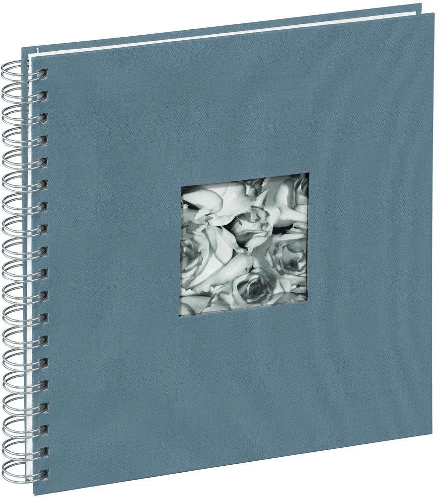 Fotoalbum Spiralalbum 24x25cm 50 Seiten Passepartout anthrazit mondial metallic.