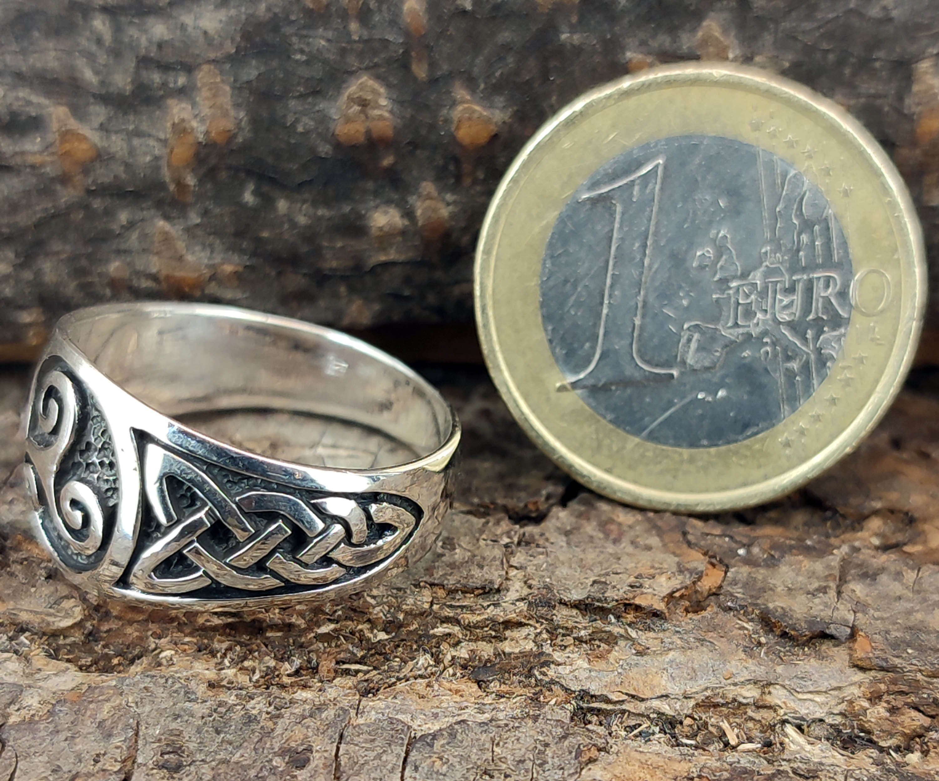 Kiss of Leather Silberring Ring Fingerring Triskele 925 Gr. 52-74 keltische Dreier Spirale