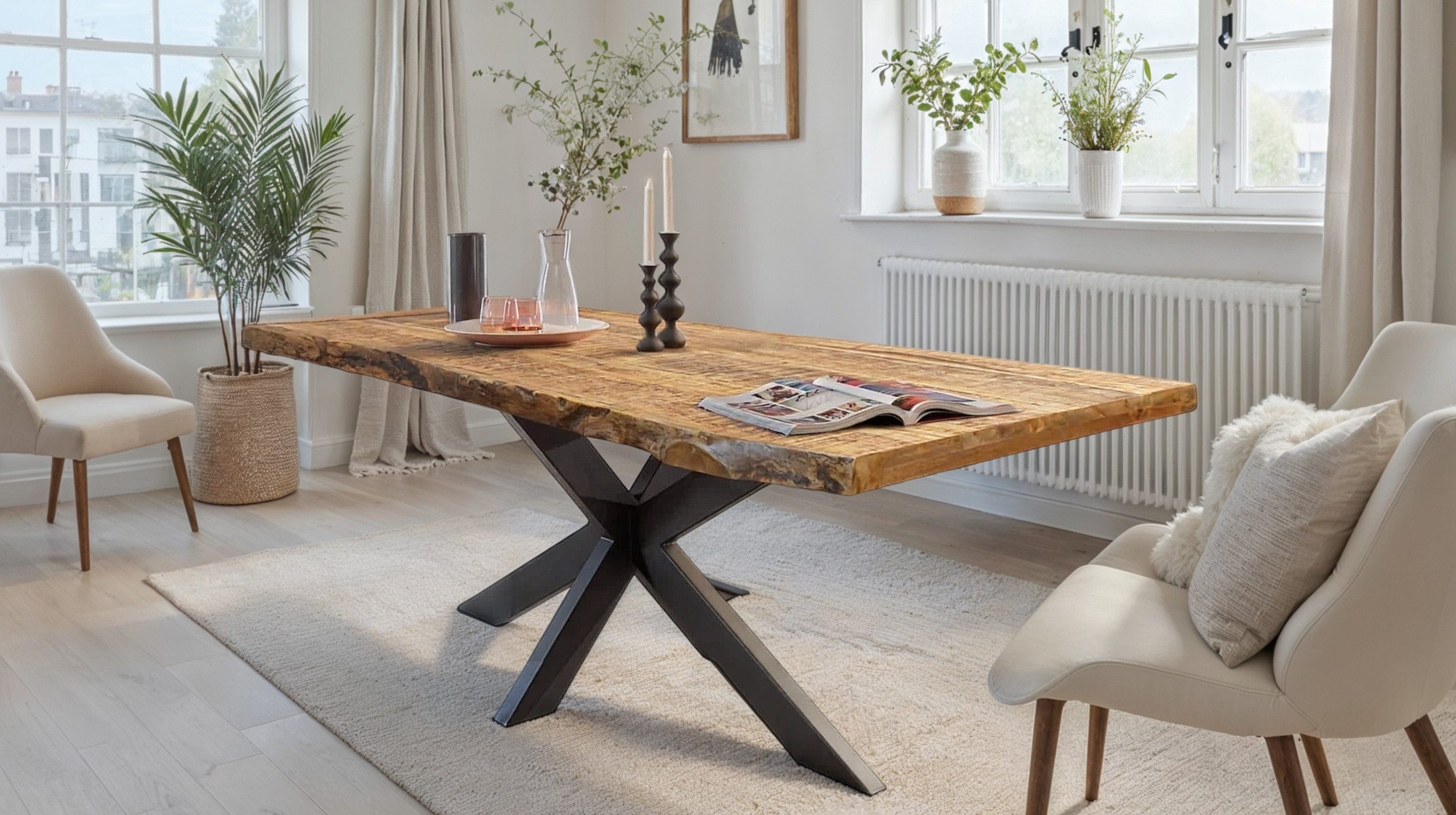 Massivart® Baumkantentisch TIM / Massivholz Mangoholz günstig online kaufen