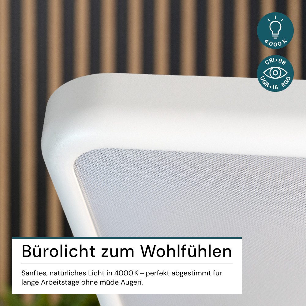 LUXULA LED Stehlampe LUXULA LED Stehleuchte 100 W 4000 K Neutralweiß Weiß, Neutralweiß, Tageslichtweiß, Vollspektrum CRI>98