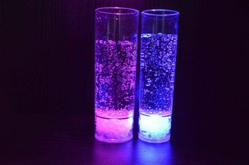 PRECORN Longdrinkglas 4er Set LED Longdrinkglas Party-Glas Kunststoffglas Trinkglas 400 ml