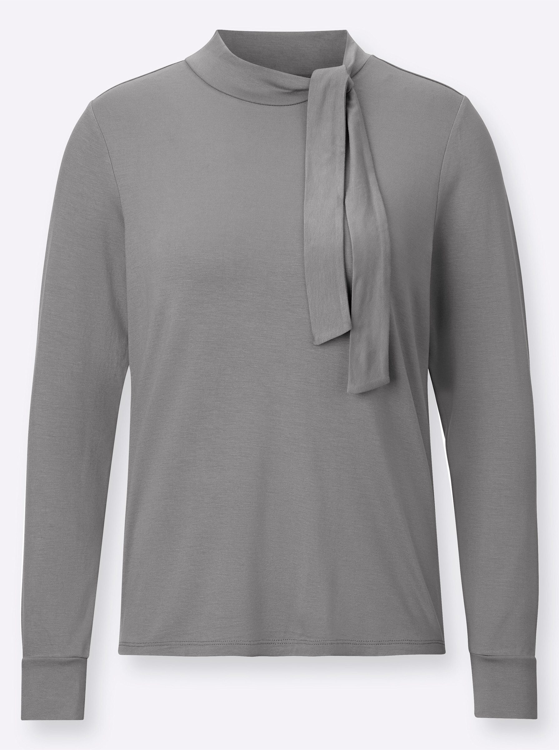 Sieh an! T-Shirt Stehkragen-Shirt Langarm