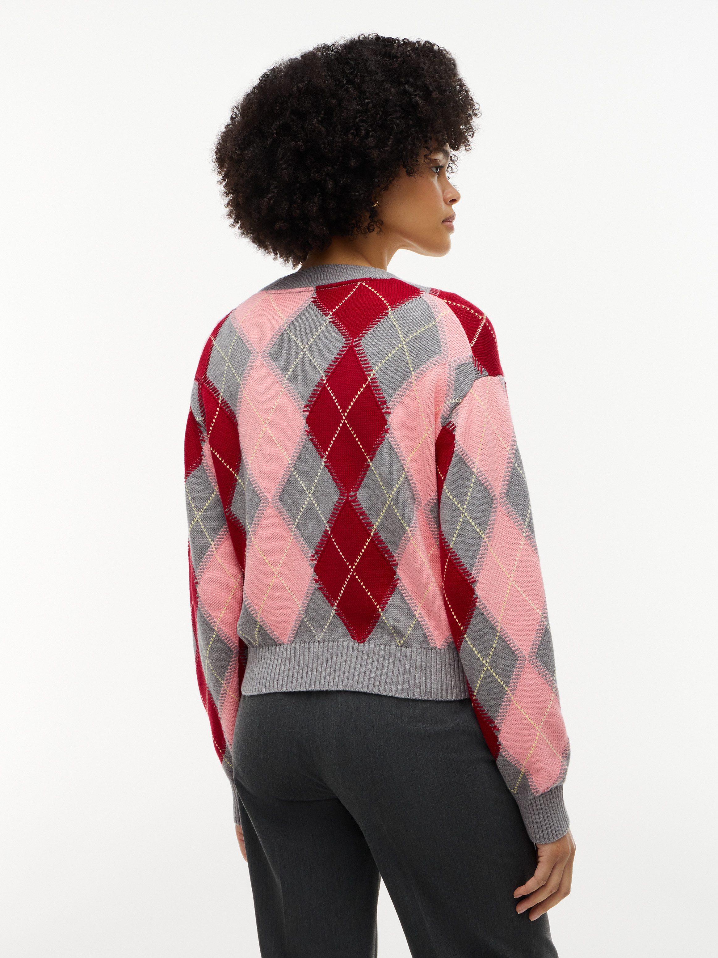 Tommy Hilfiger Strickpullover ARGYLE PREP C-NK SWT Baumwolle, Argyle Strickmuster