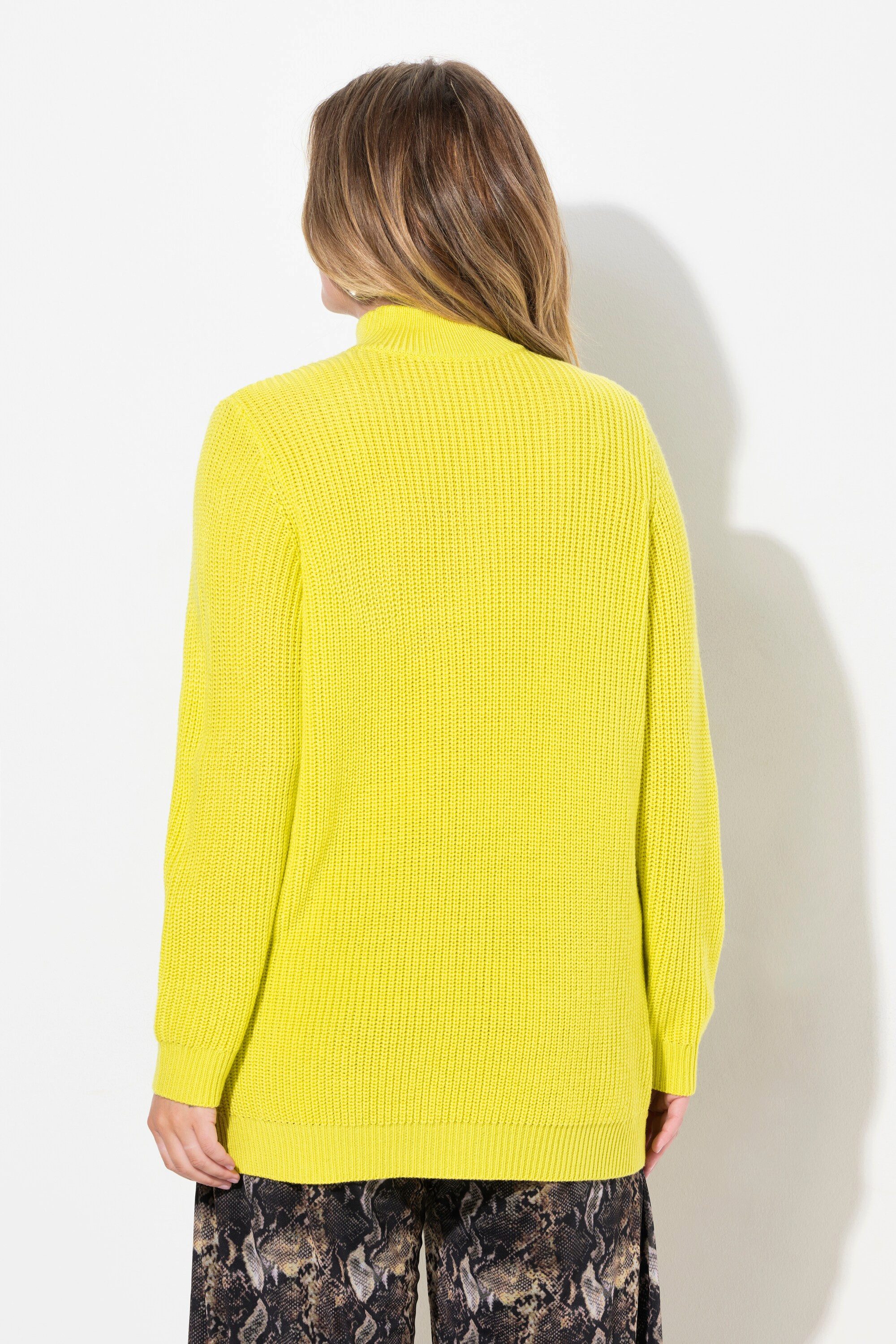 MIAMODA Strickpullover Pullover Regular Fit V-Ausschnitt mit Choker