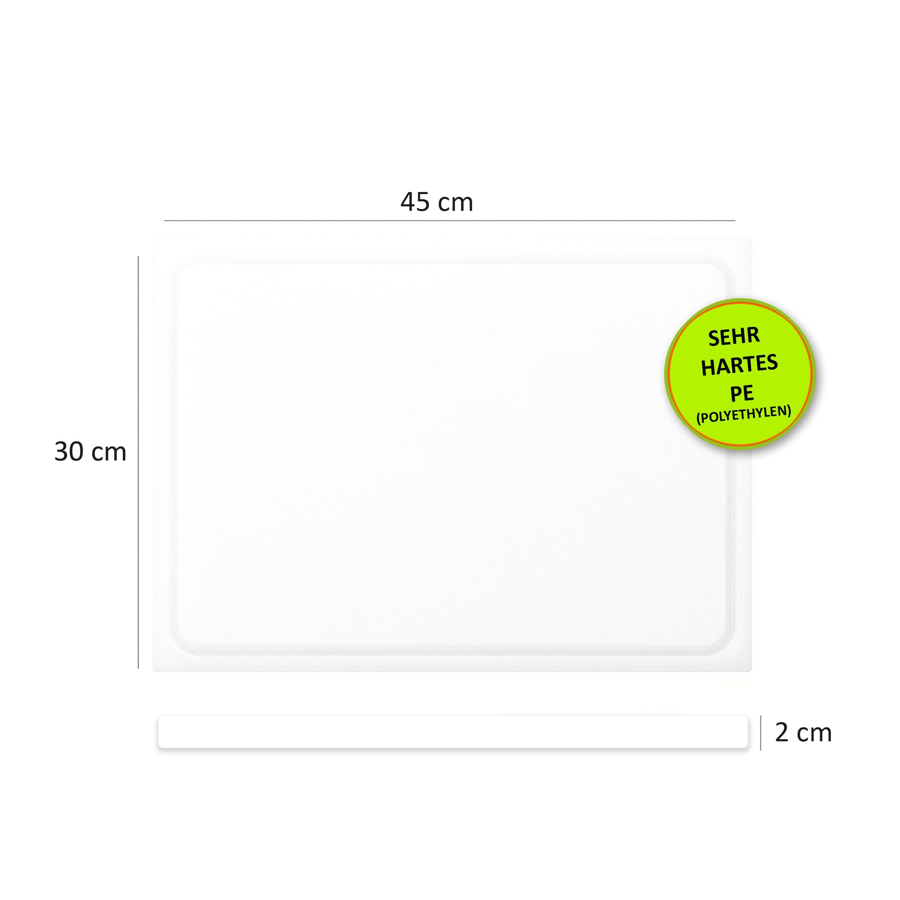 Morleos Schneidebrett Schneidebrett mit Saftrille aus HDPE 500 Kunststoff, Kunststoff, (1-St), dick – Bild 4 von 5