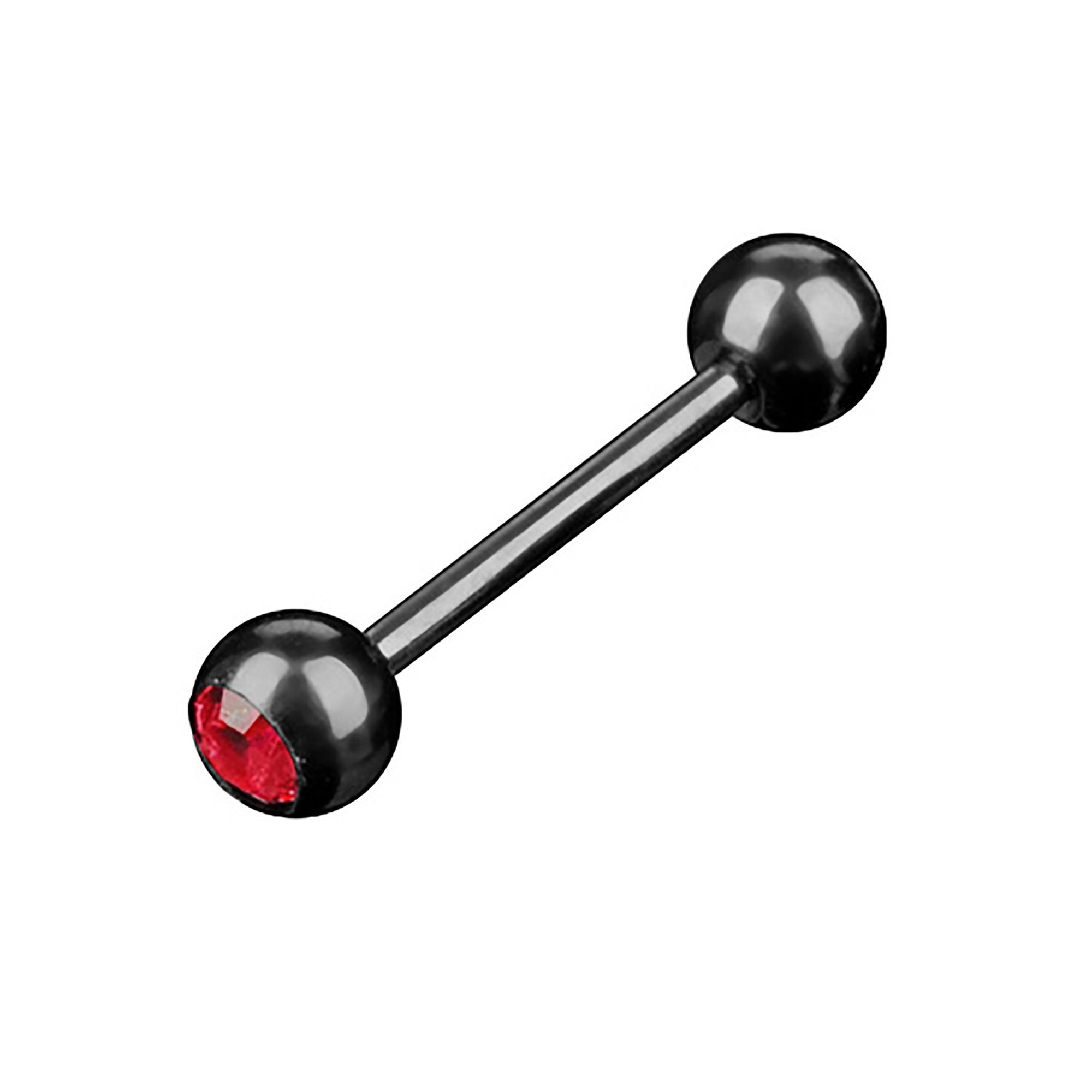 Taffstyle Piercing-Set Zungenpiercing Intim Ohr Kugel Schwarz Kristall, Bar günstig online kaufen
