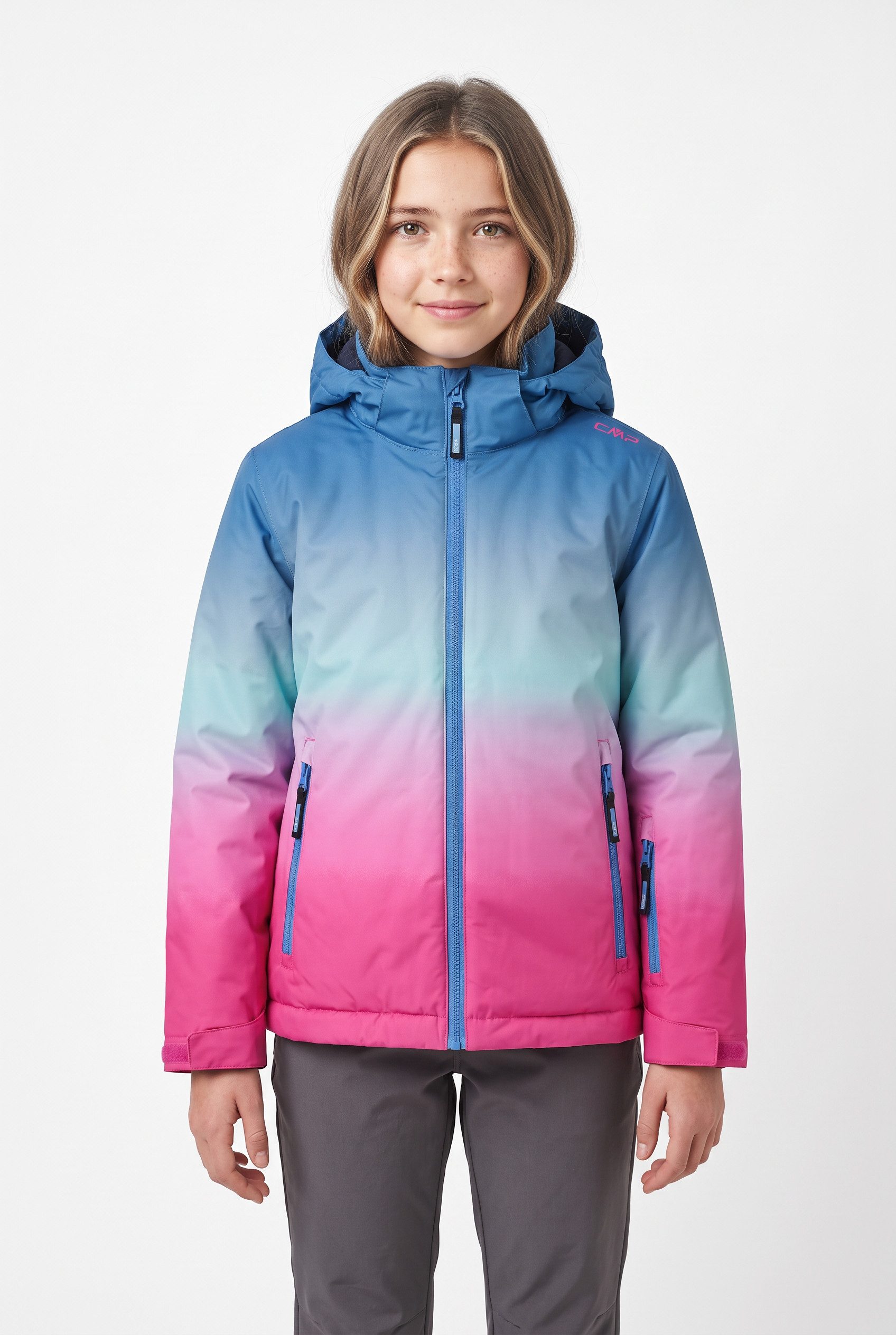 CMP Schneejacke KID G JACKET SNAPS HOOD winddicht, wasserdicht, getapte Nähte