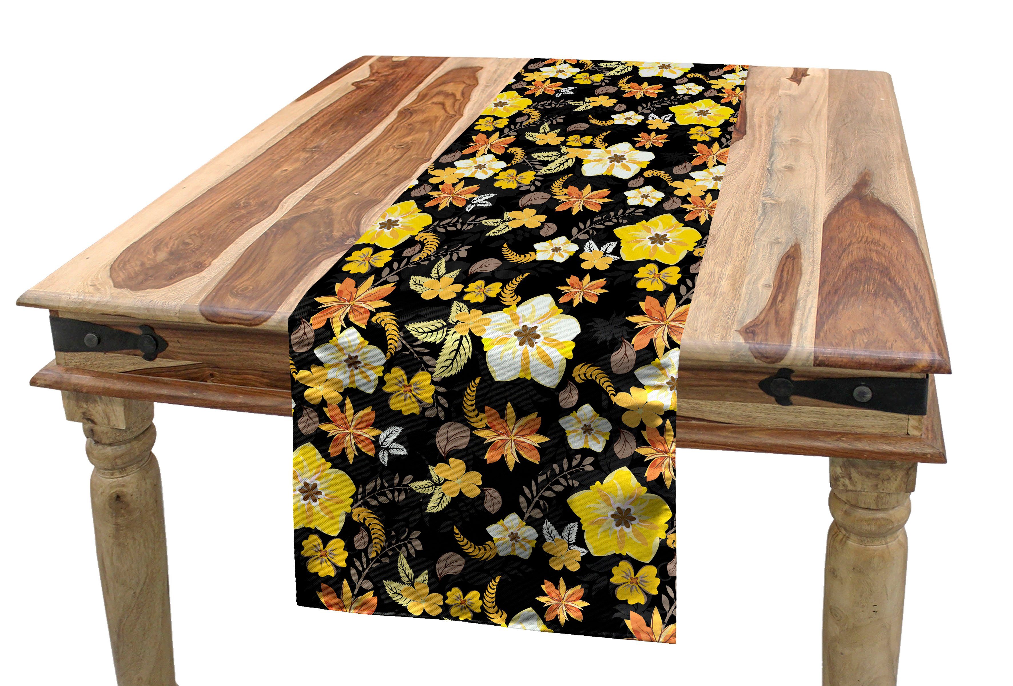 Tischläufer, Fall-Blumen Tischläufer Rechteckiger und Abakuhaus Küche Blüten Jahrgang Dekorativer Esszimmer