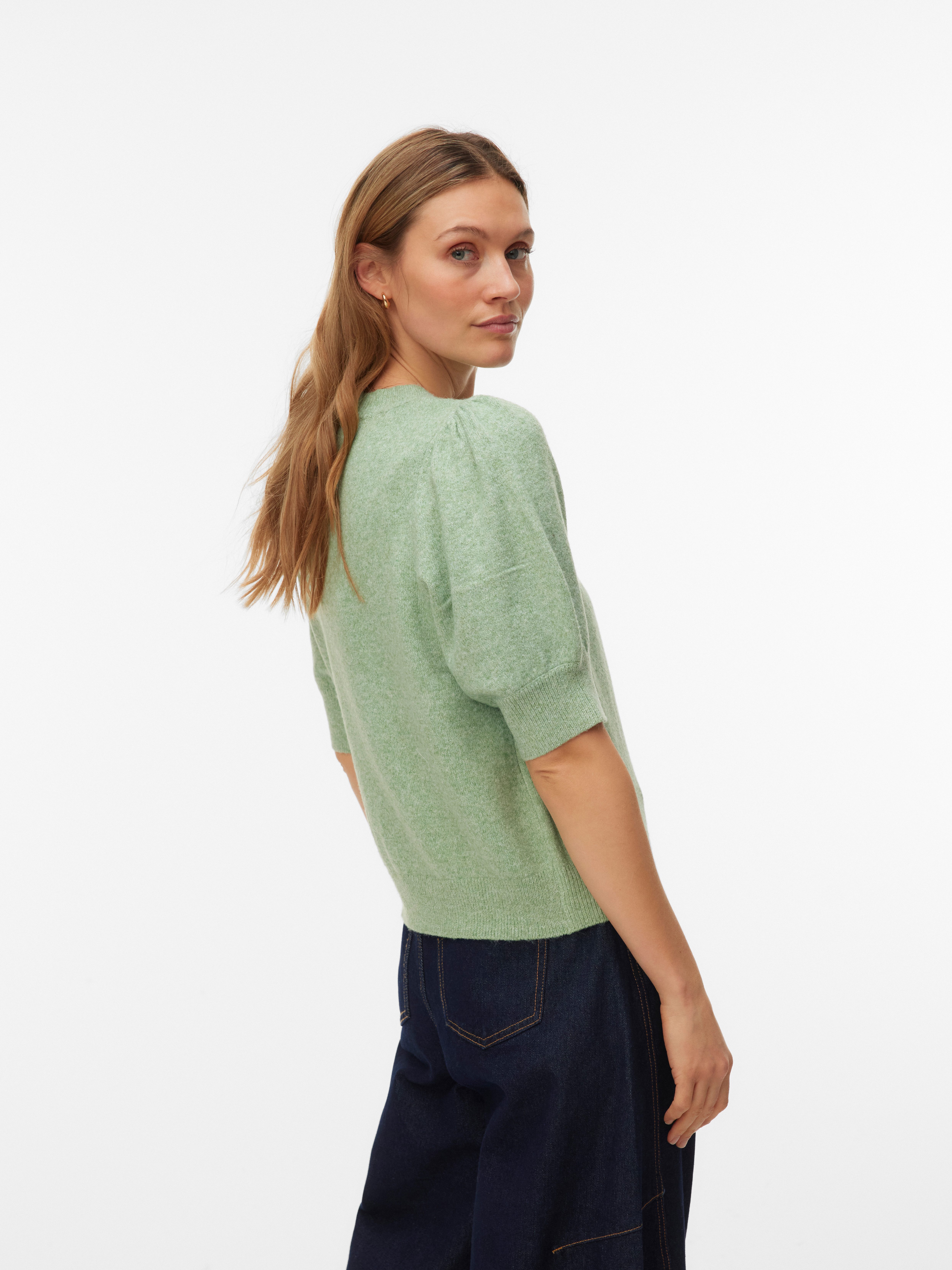 Vero Moda Rundhalspullover VMDOFFY 2/4 O-NECK PULLOVER GA NOOS Materialmix, regular fit