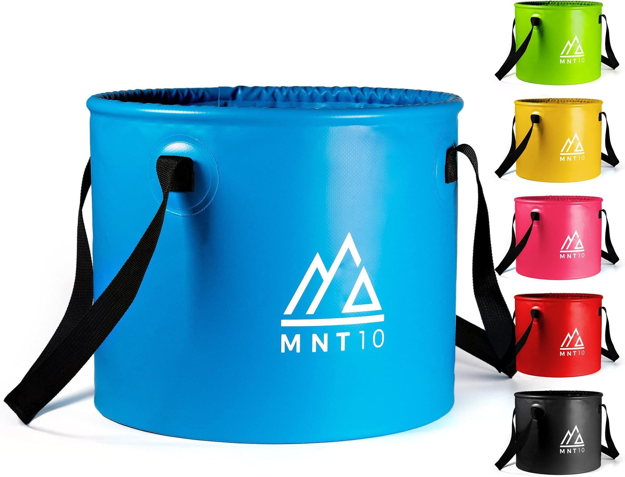 MNT10 Schüssel Outdoor Falteimer in 15L oder 20L I Faltschüssel, Als Camping Spülschüssel, Spülwanne oder als Faltbarer Eimer Blau 15L