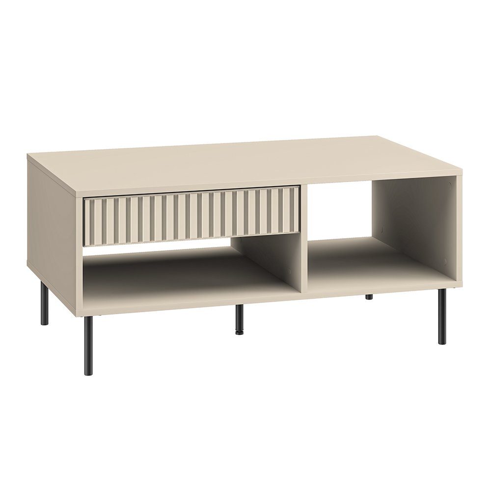 Lomadox Couchtisch SALOU-131, in kaschmir matt, Schubkasten inkl. Softclose günstig online kaufen