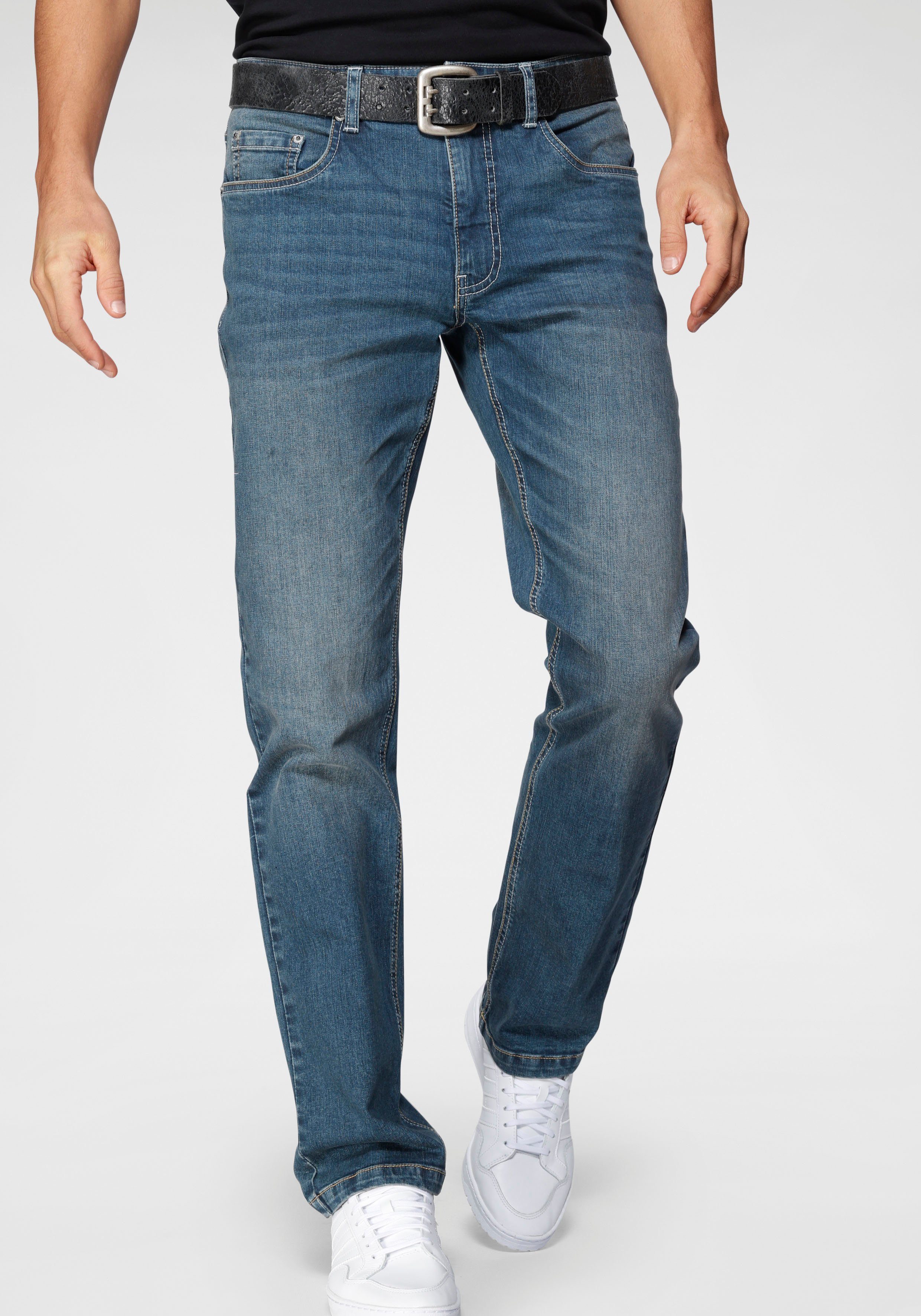 Herren Jeans John Devin Straight-Jeans mit Stretch