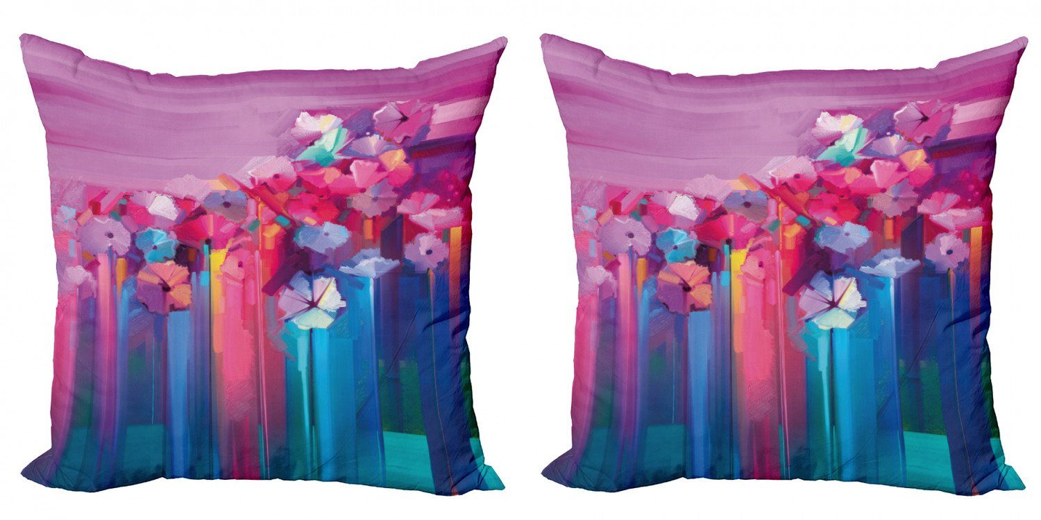 Kissenbezüge Modern Accent Doppelseitiger Digitaldruck, Abakuhaus (2 Stück), Gerber Daisy Leuchtende Blume