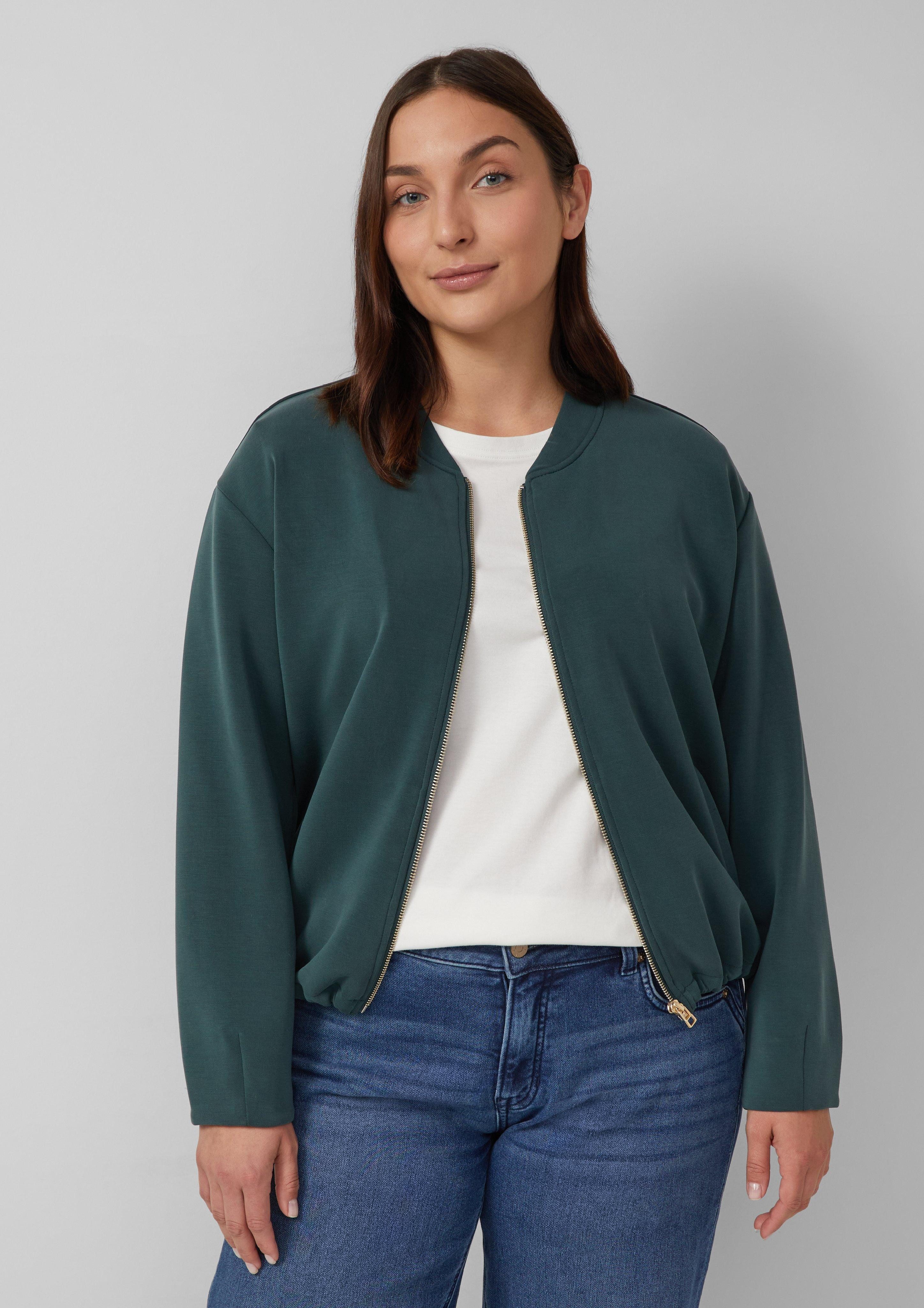 s.Oliver Sweatjacke Oversized Scuba-Jacke mit verstellbarem günstig online kaufen