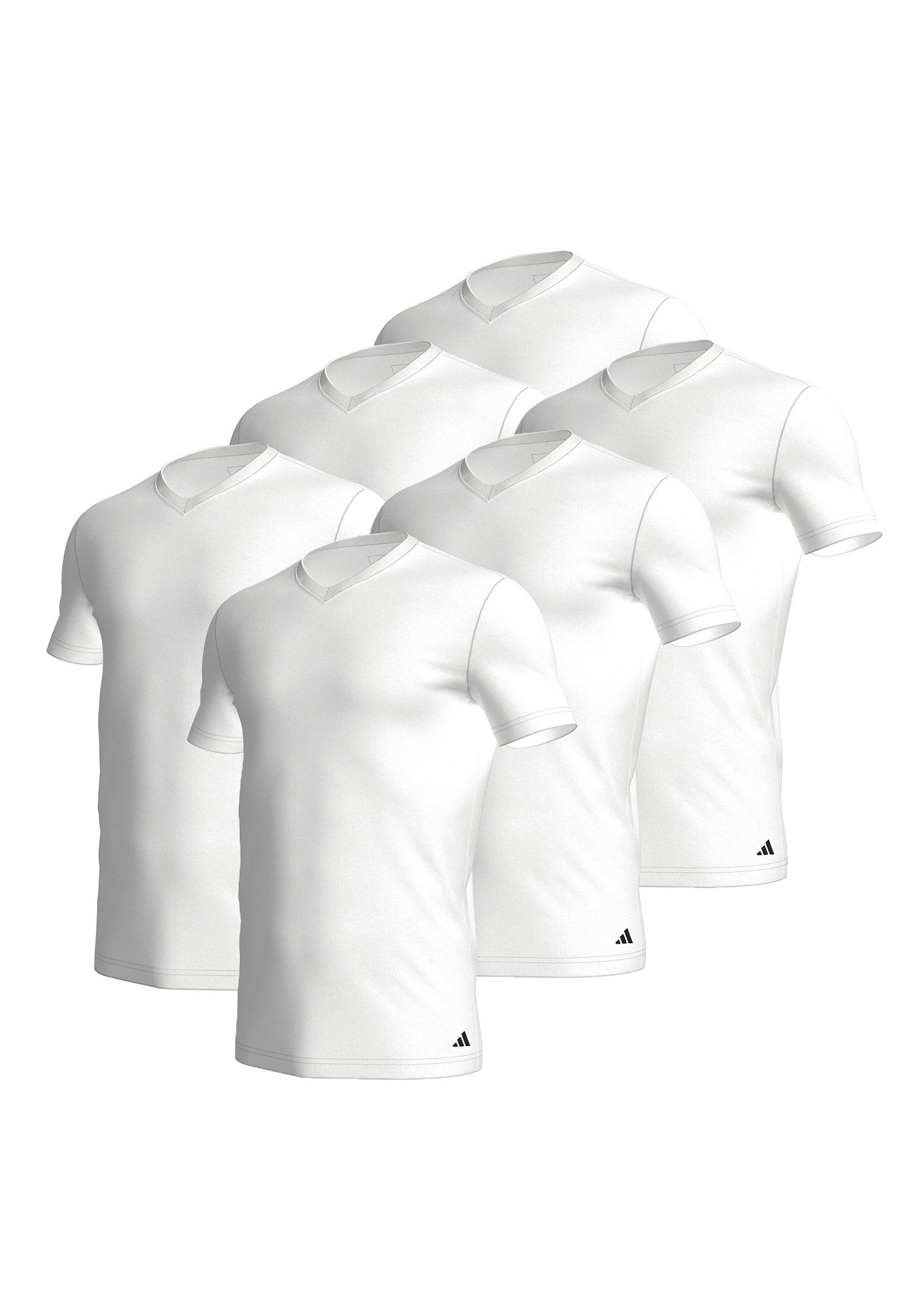 adidas Performance Poloshirt T-Shirt Basic V-Neck 6P (Packung, 6-tlg., 6er- günstig online kaufen
