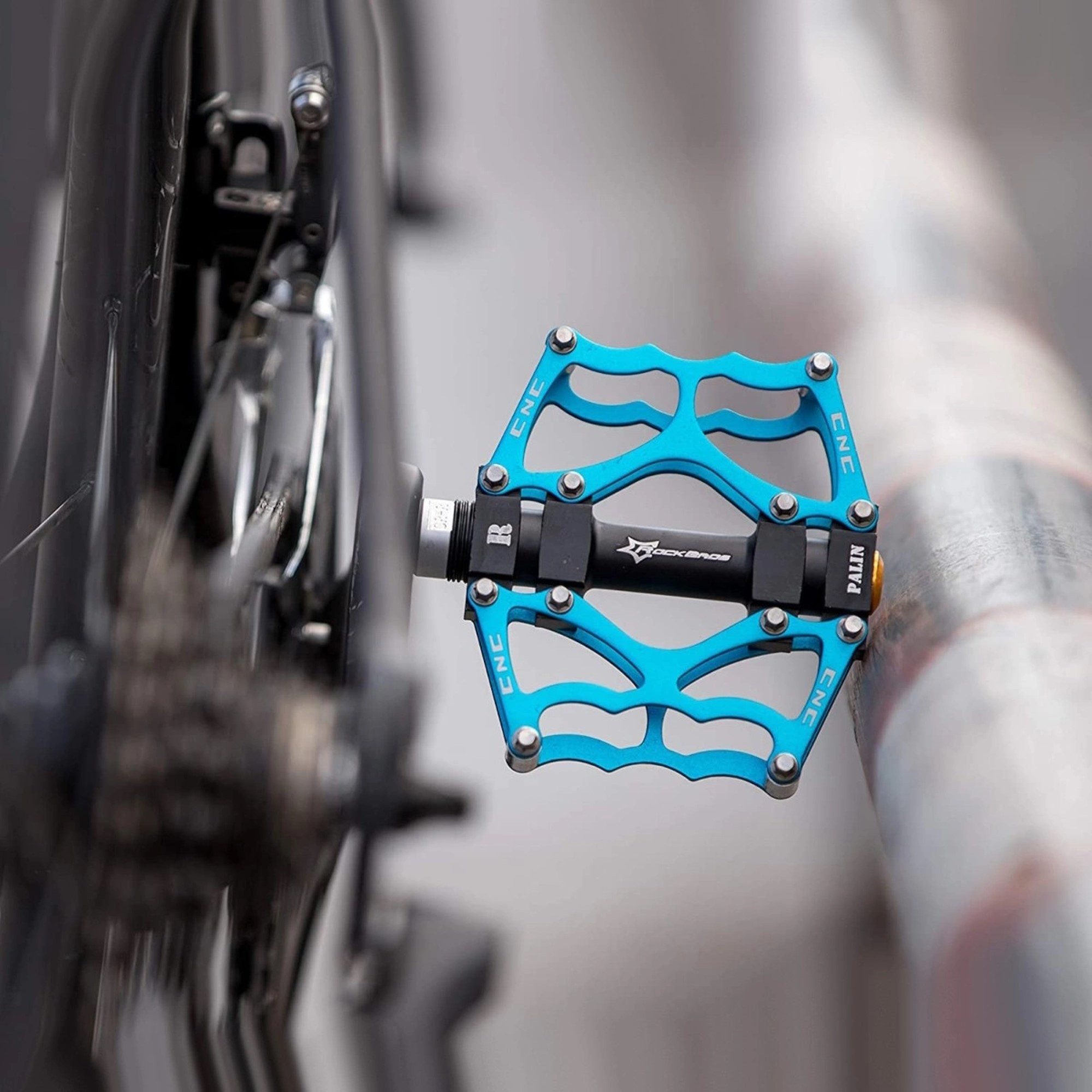 ROCKBROS Fahrradpedale set schnelle und einfache Installation Pedale mit Anti-Rutsch-Stifte – Bild 5 von 5