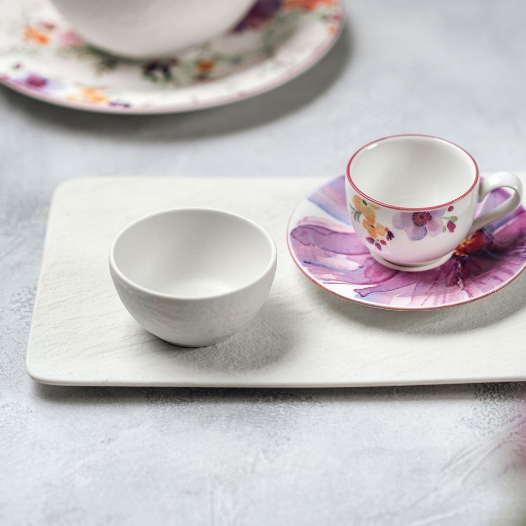 Villeroy & Boch Servierplatte Manufacture Multifunktionsteller, Porzellan, (1-tlg), Premium Porcelain, mikrow.- & spülm.sicher, Made in Germany