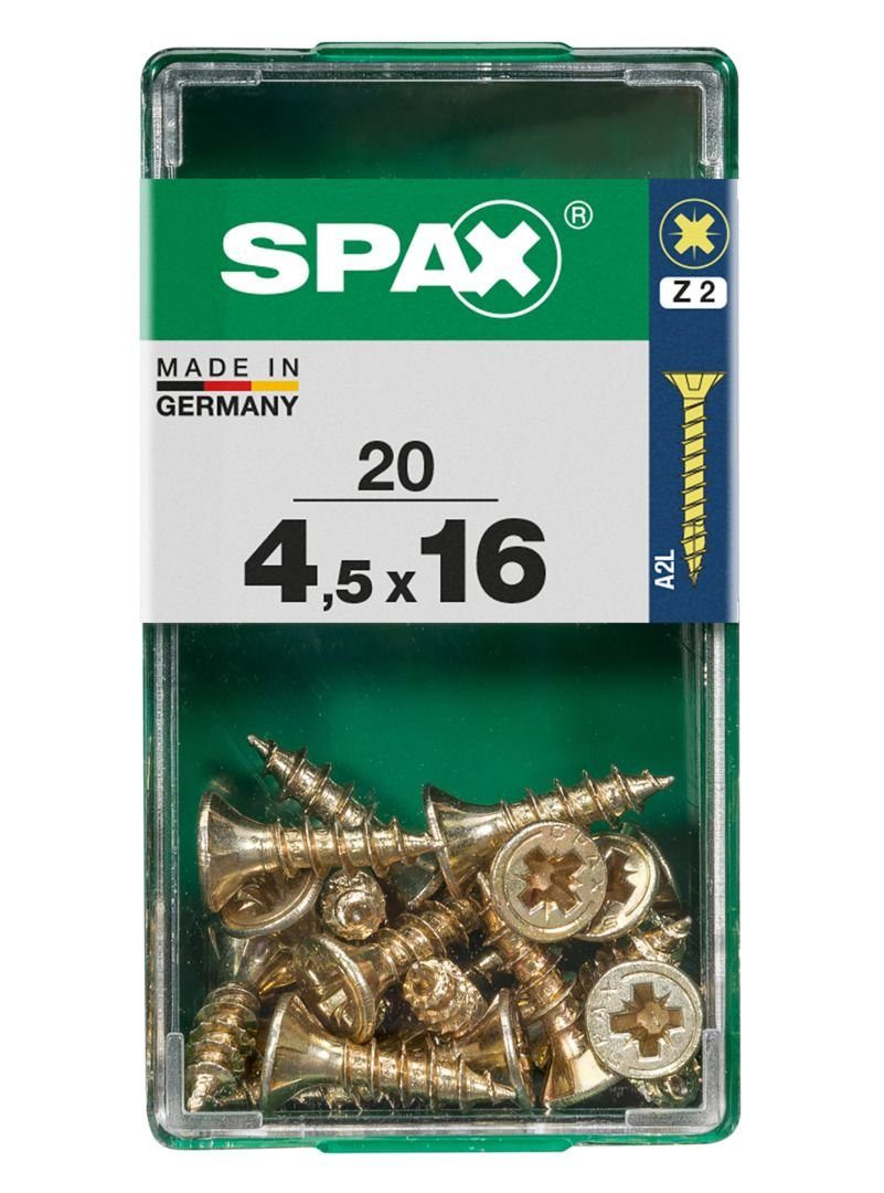 SPAX Holzbauschraube Spax Universalschrauben 4.5 x 16 mm PZ 2 - 20 Stk.