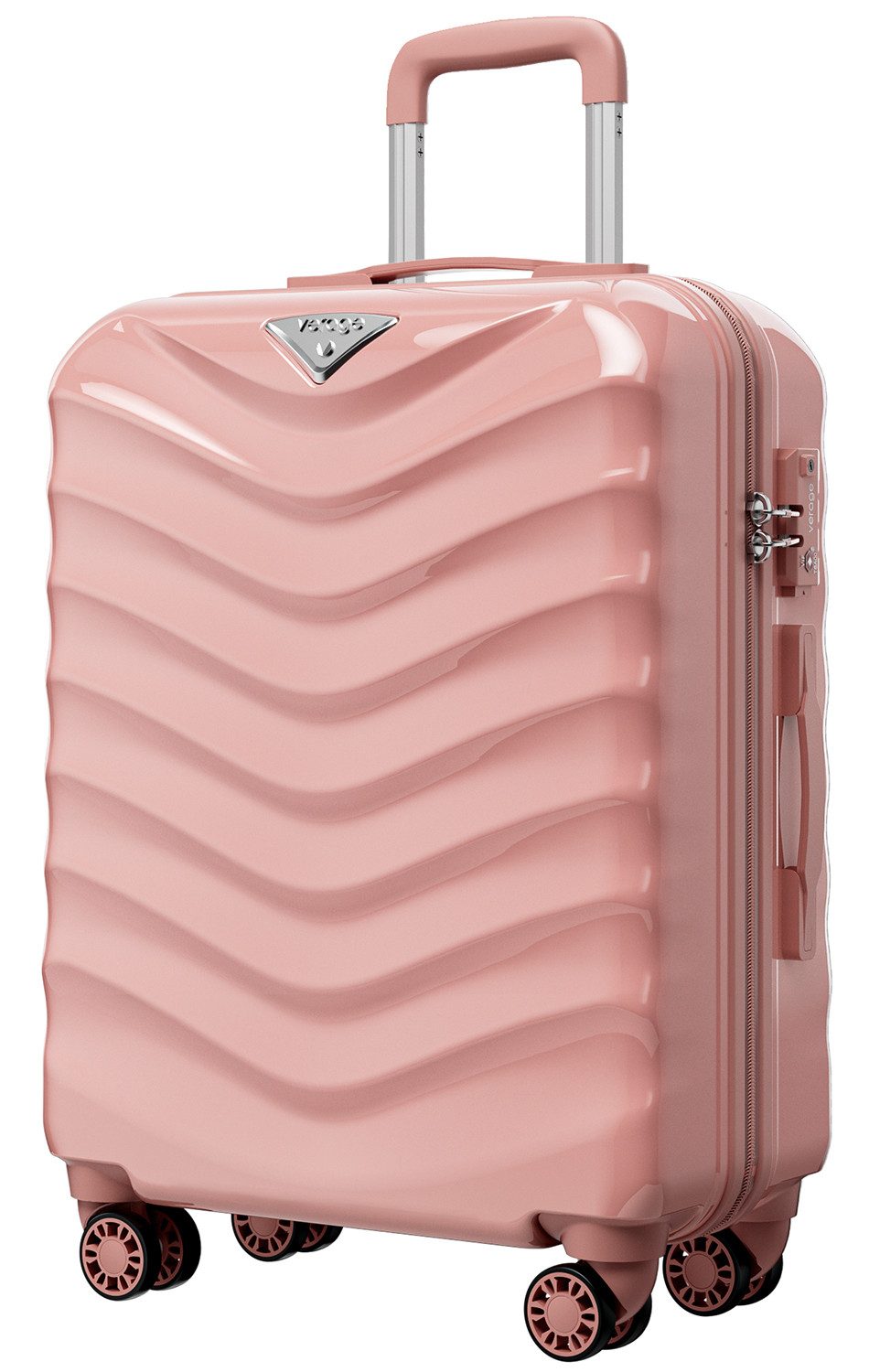 Verage Hartschalen-Trolley Rosagold /Schwarz Reisekoffer, 4 günstig online kaufen