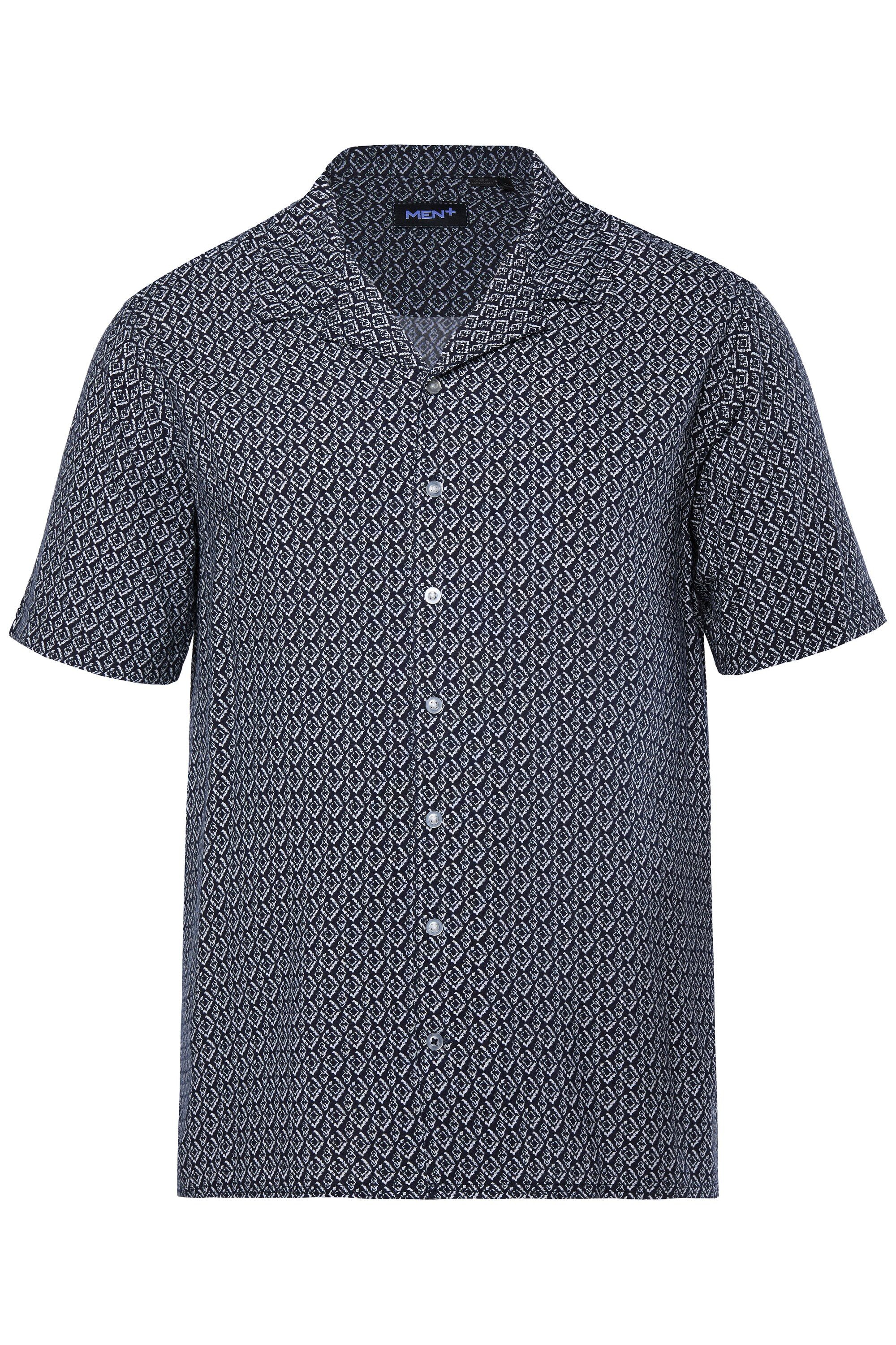 Men Plus Kurzarmhemd Hemd Halbarm Minimalmuster Cubakragen Cuba Fit günstig online kaufen