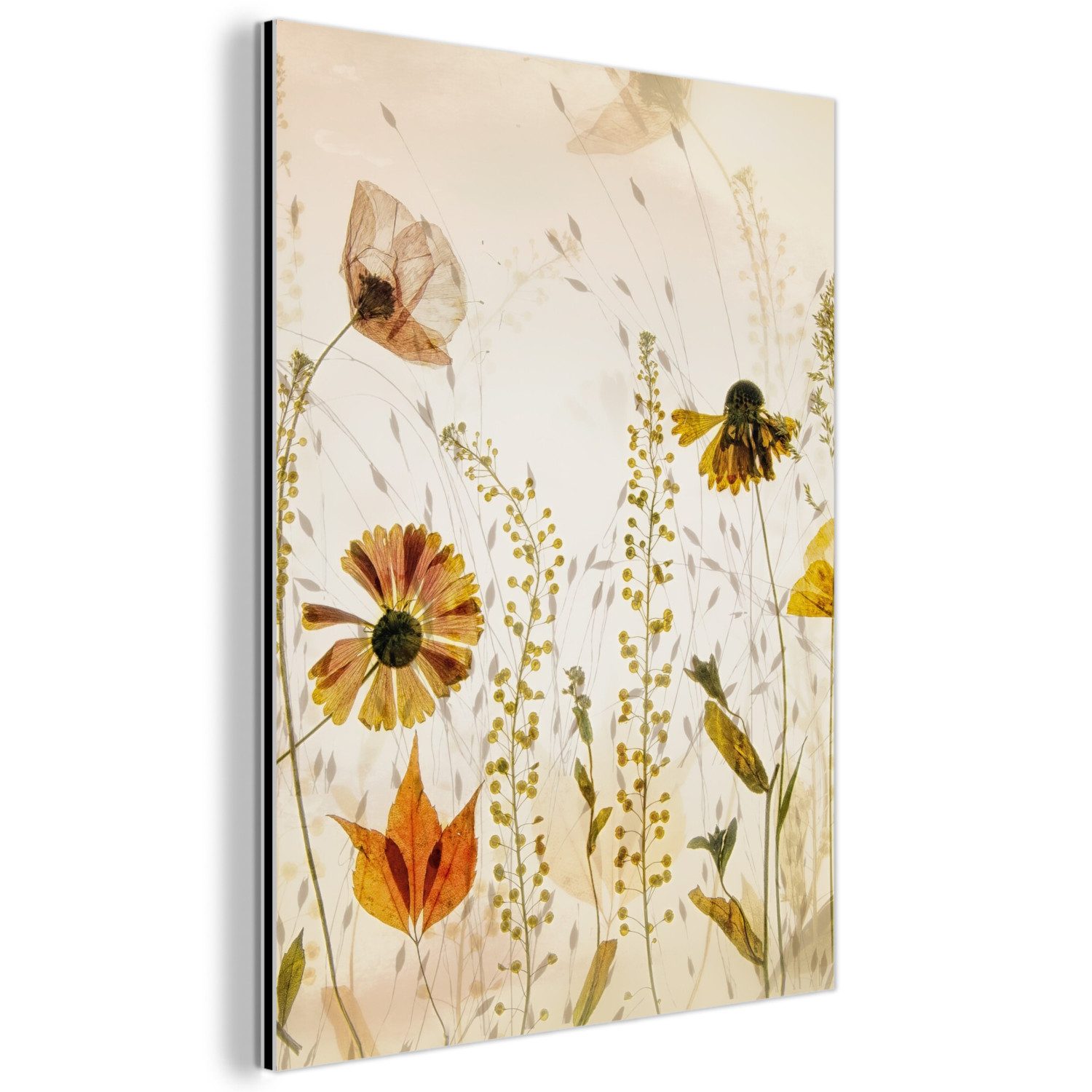 MuchoWow Metallbild Illustration - Pflanzen - günstig online kaufen