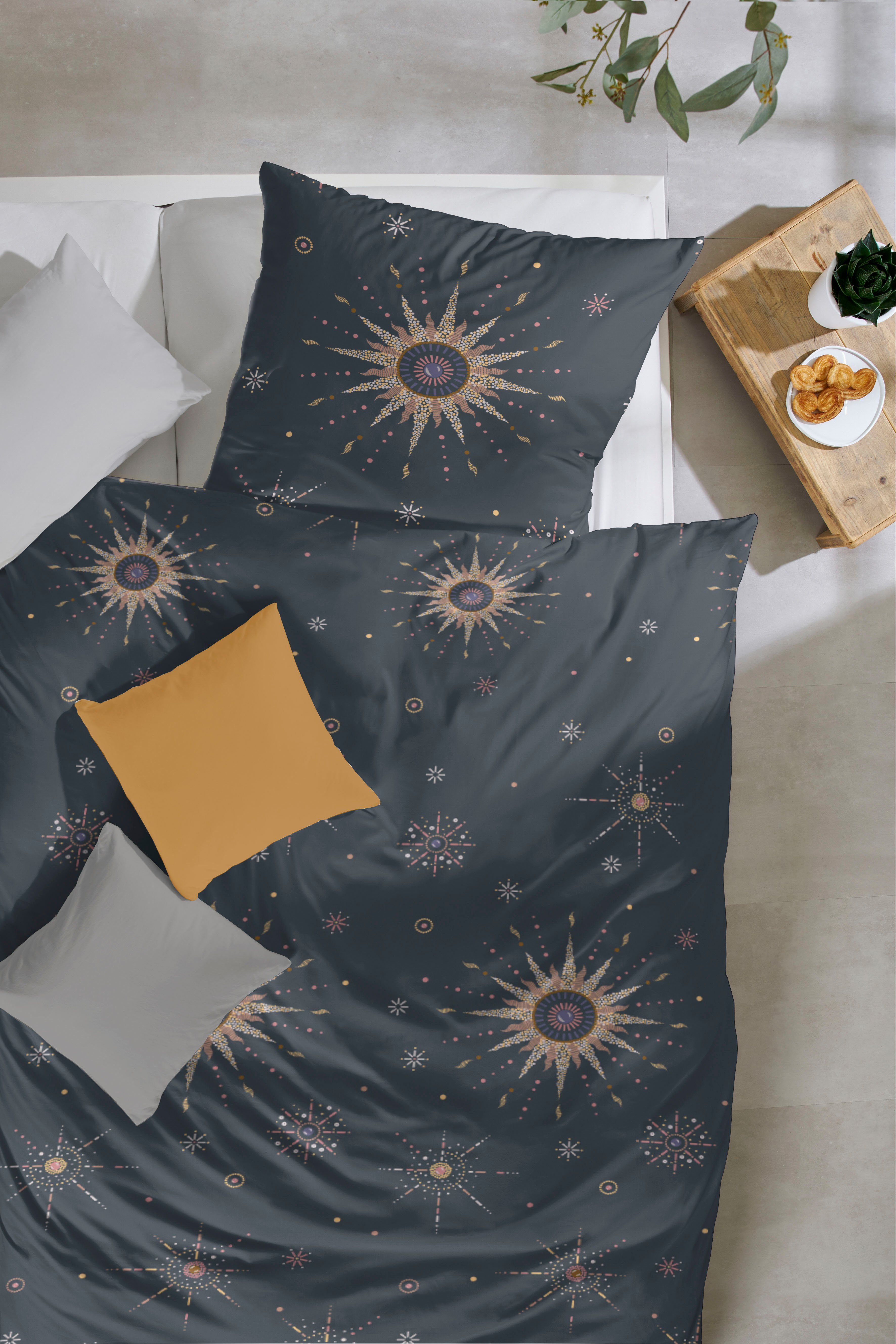 Primera Bettwäsche Mako-Satin Bettwäsche "Ancient Moon", günstig online kaufen