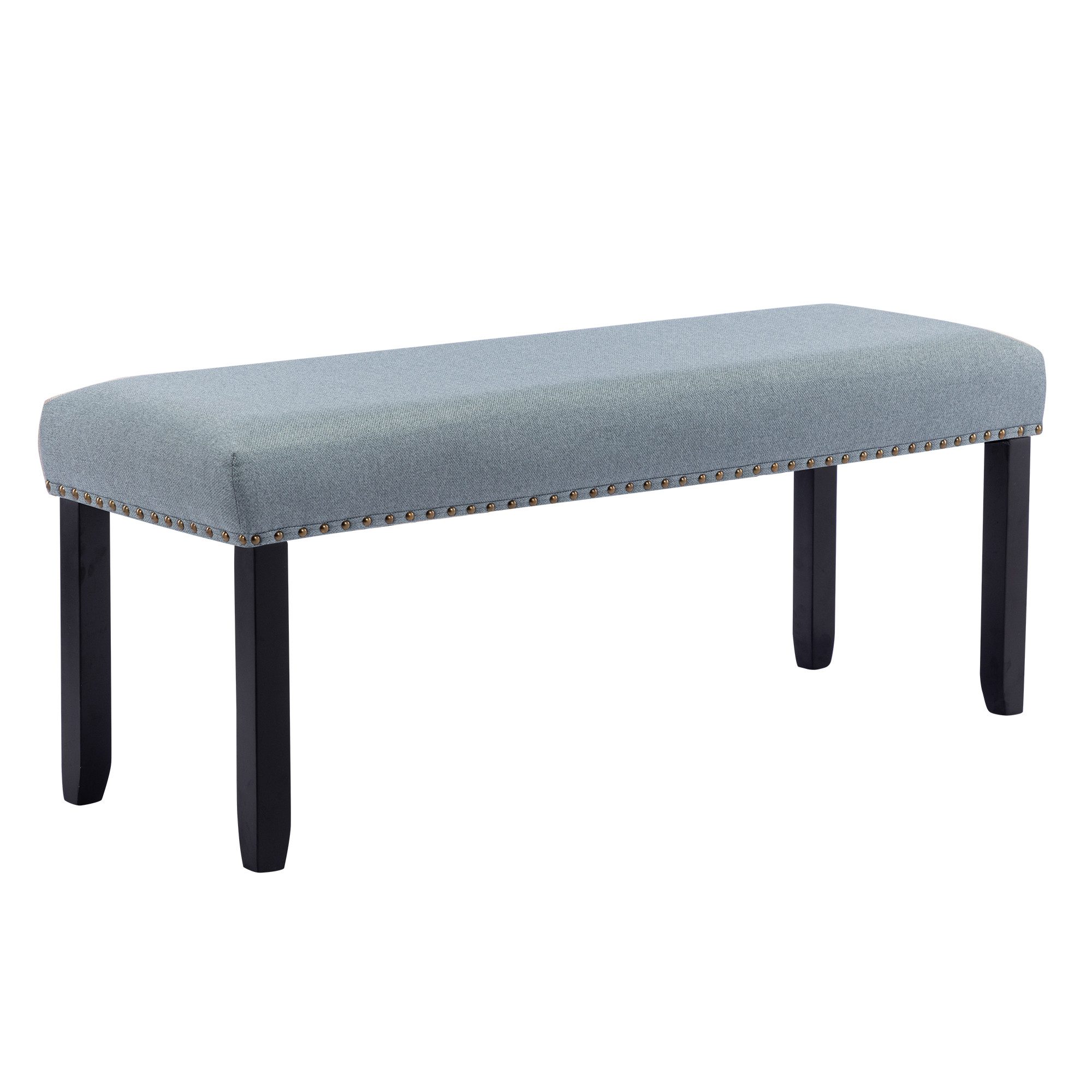 Duhome Hockerbank (9214), Sitzbank Flur, Gepolstert Polsterbank mit Leinen Bettbank Fußhocker