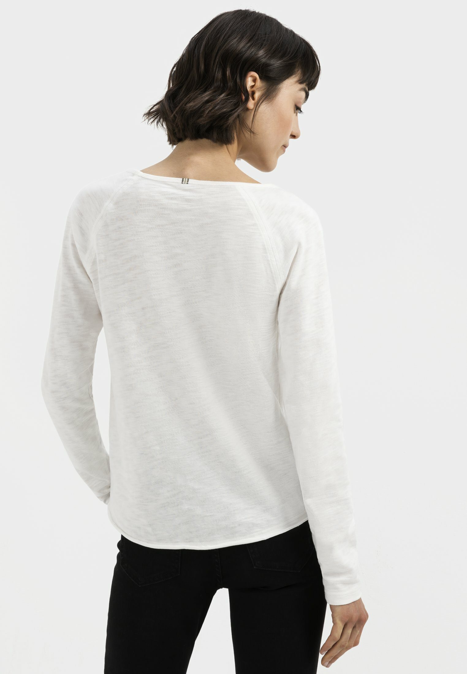 camel active Langarmshirt aus reiner Baumwolle Langarm